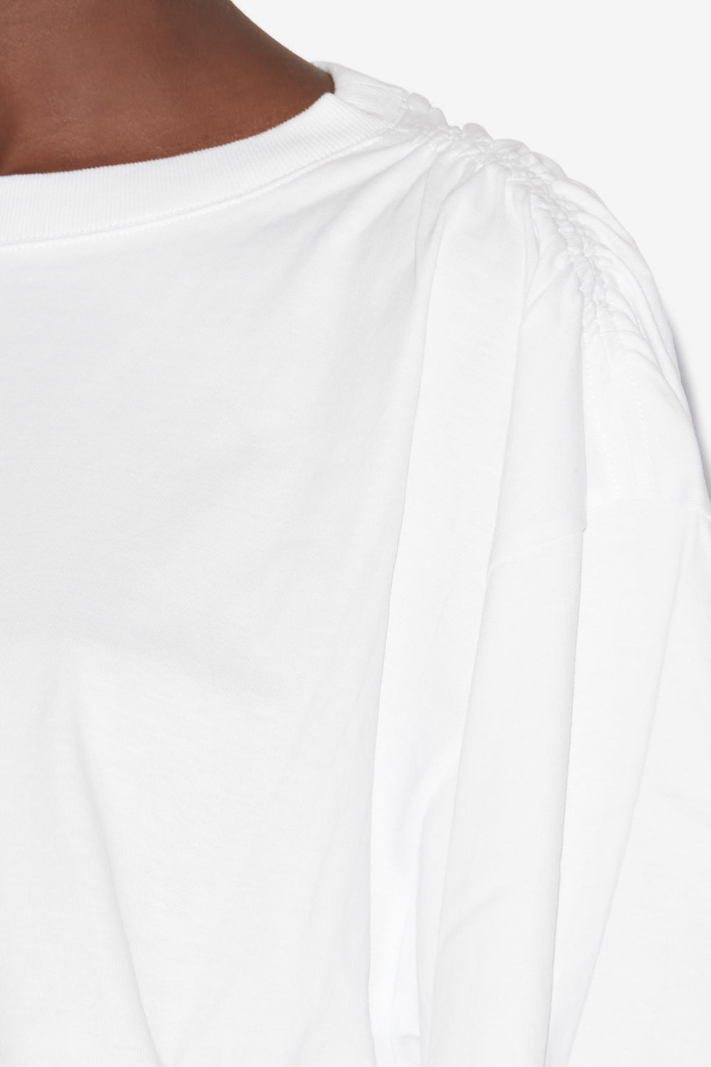 Laurea short plain-colored cotton t-shirt - White - Woman - 3