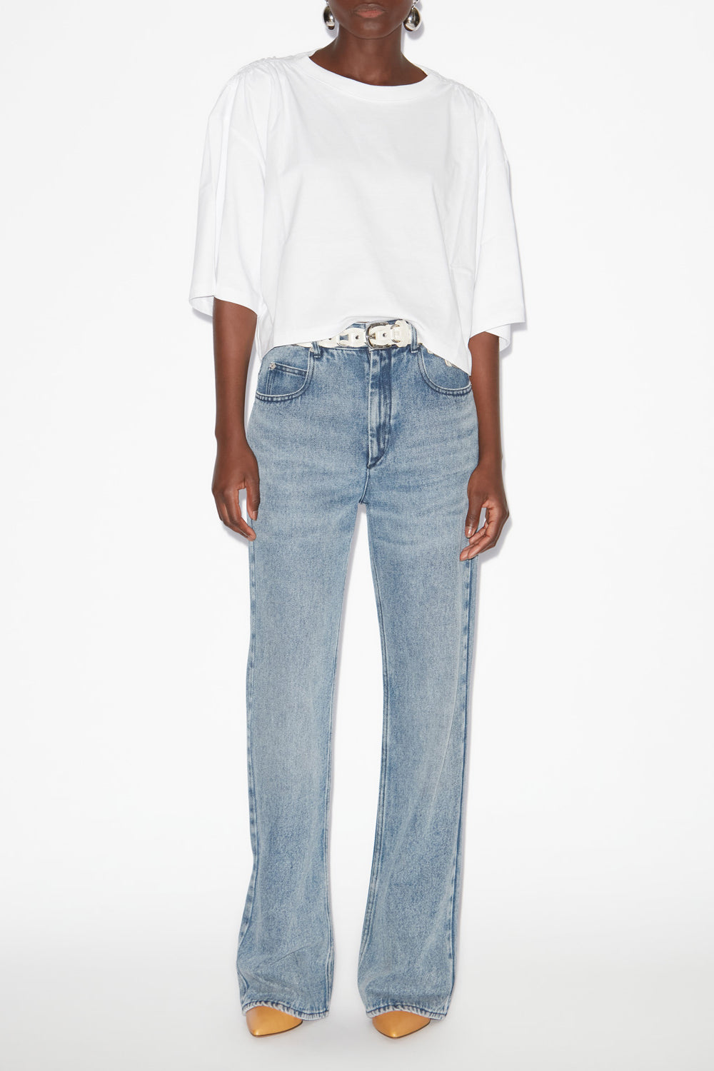 Laurea short plain-colored cotton t-shirt - White - Woman - 2