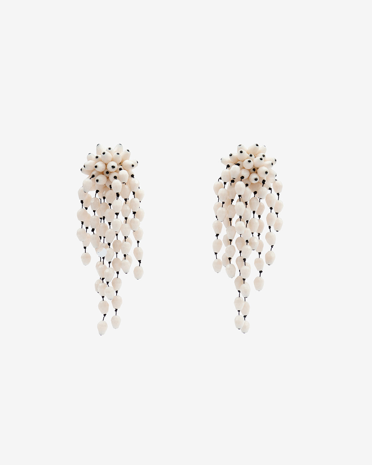 Boucles d'oreilles hanabi Woman Écru-argenté 1