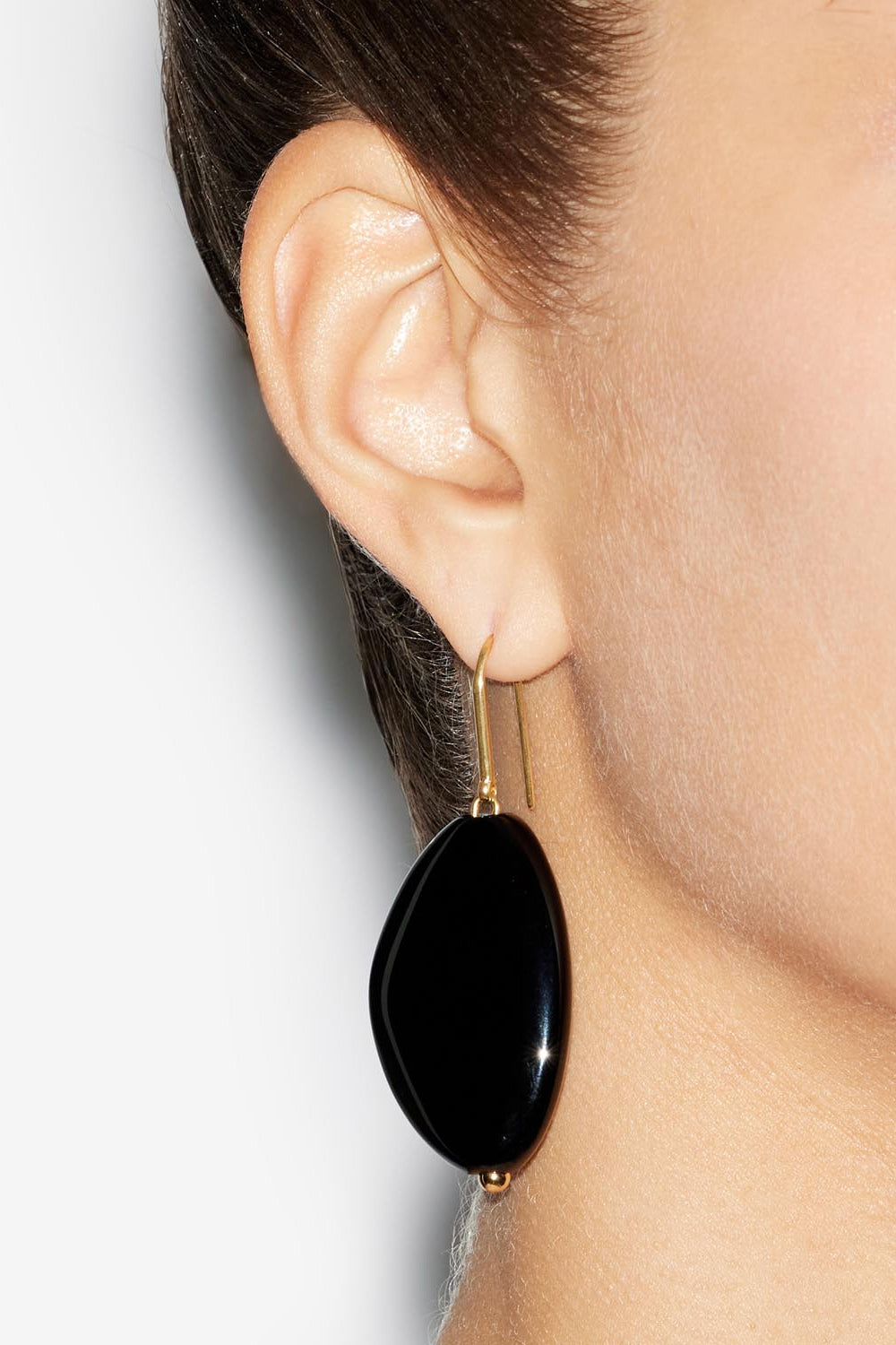 Pendientes de piedra natural on the rocks - Negro - Woman - 2