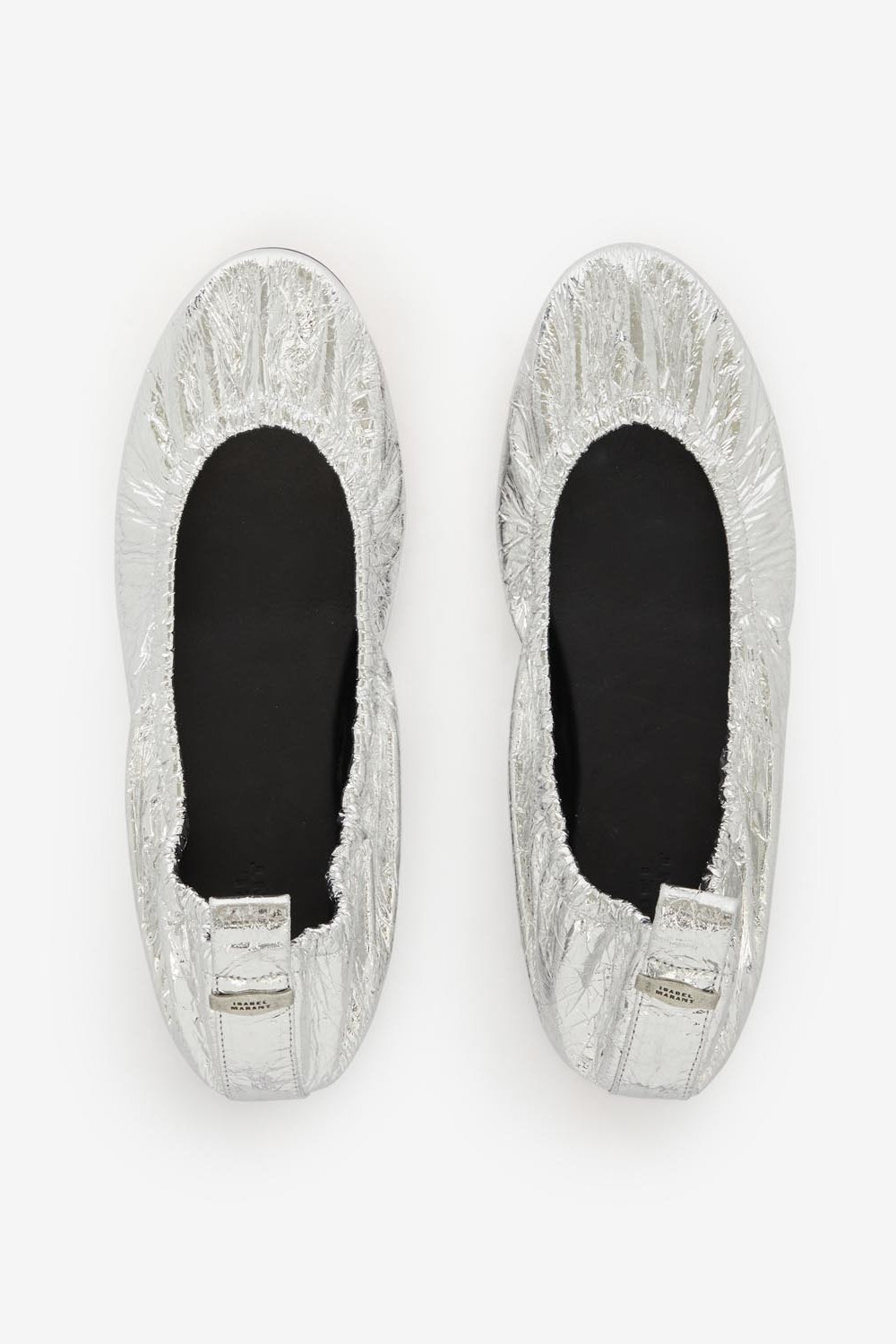 Belna metallic lambskin ballet flats - Silver - Woman - 4