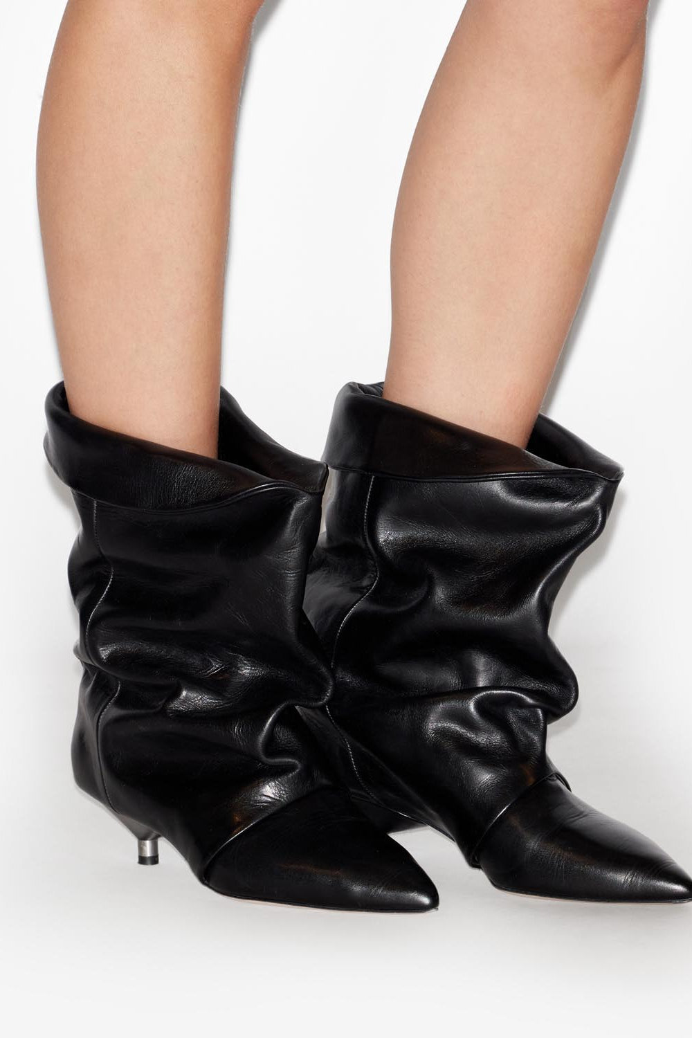 Edrik high-heeled draped boots - Black - Woman - 5