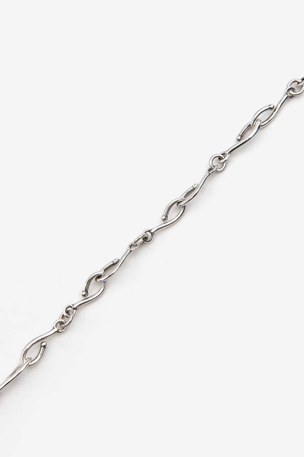 Bracciale a catena in ottone argentato sachi - Argento - Man - 3