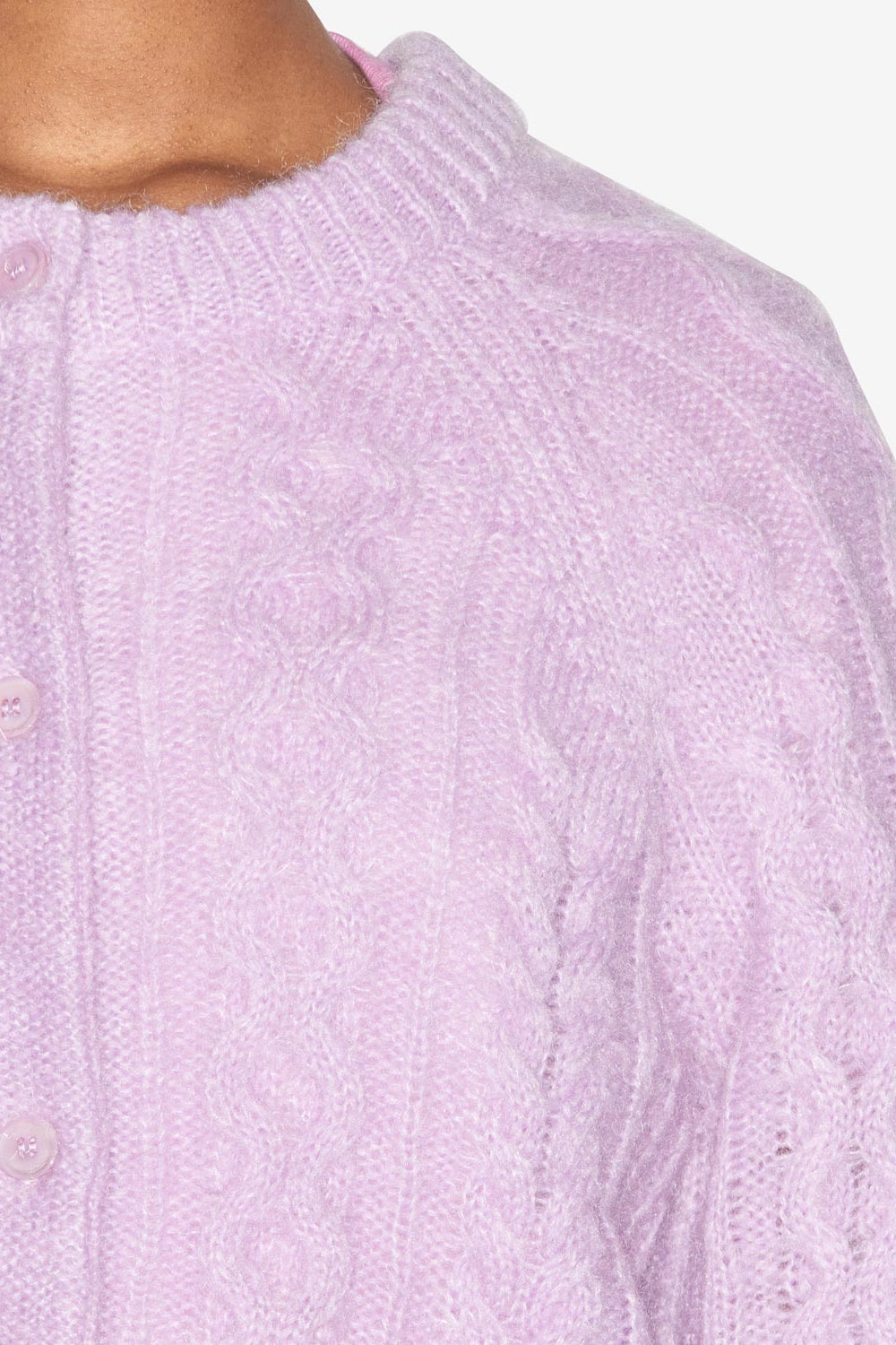 Ery cardigan in cable knit - Lavender - Woman - 3