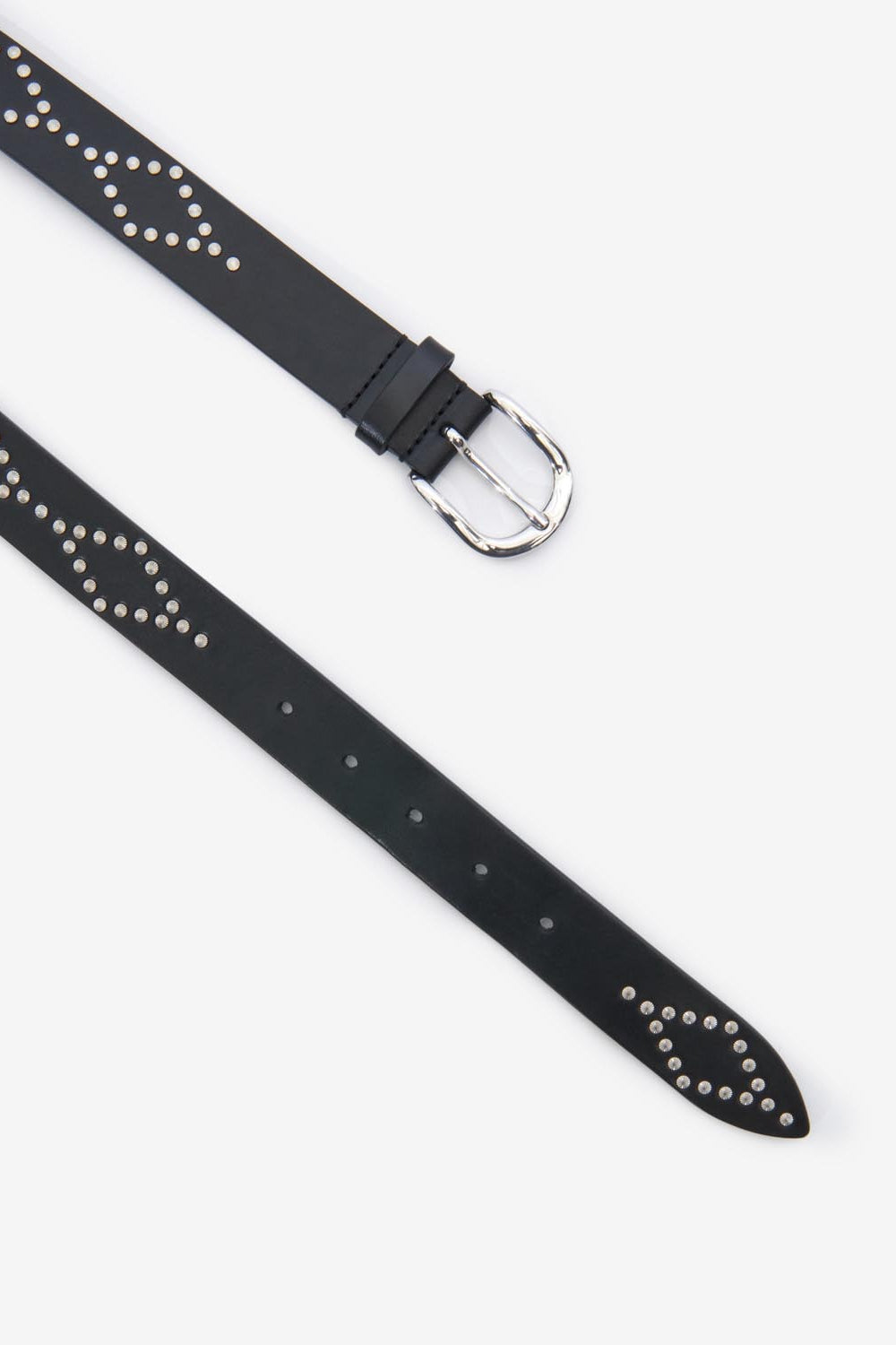 Cintura in pelle borchiata liliana - Black and silver - Woman - 3