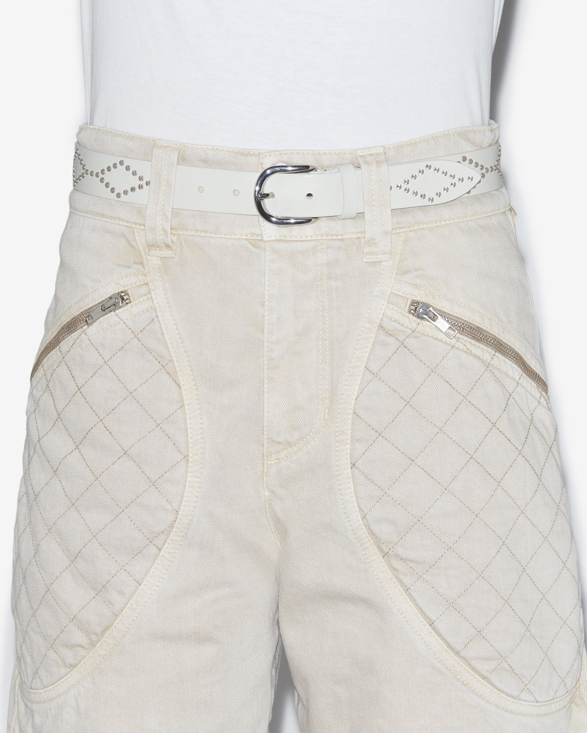 Liliana belt Woman Chalk-silver 4