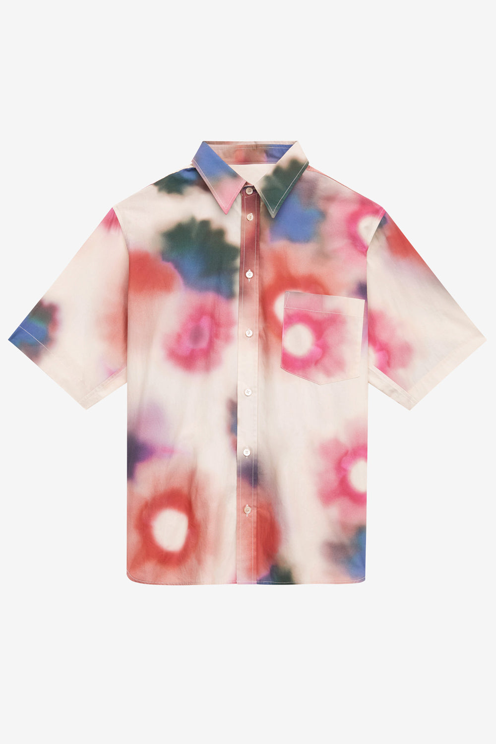 Chemise labilio à manches courtes en coton imprimé - Écru - Man - 1