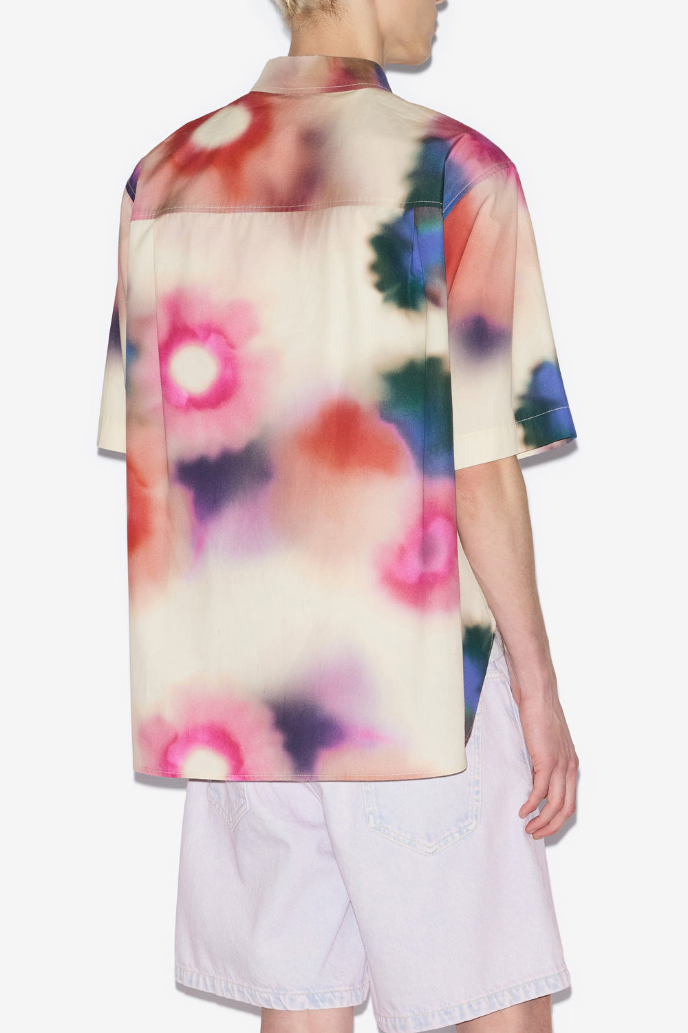 Chemise labilio à manches courtes en coton imprimé - Écru - Man - 5