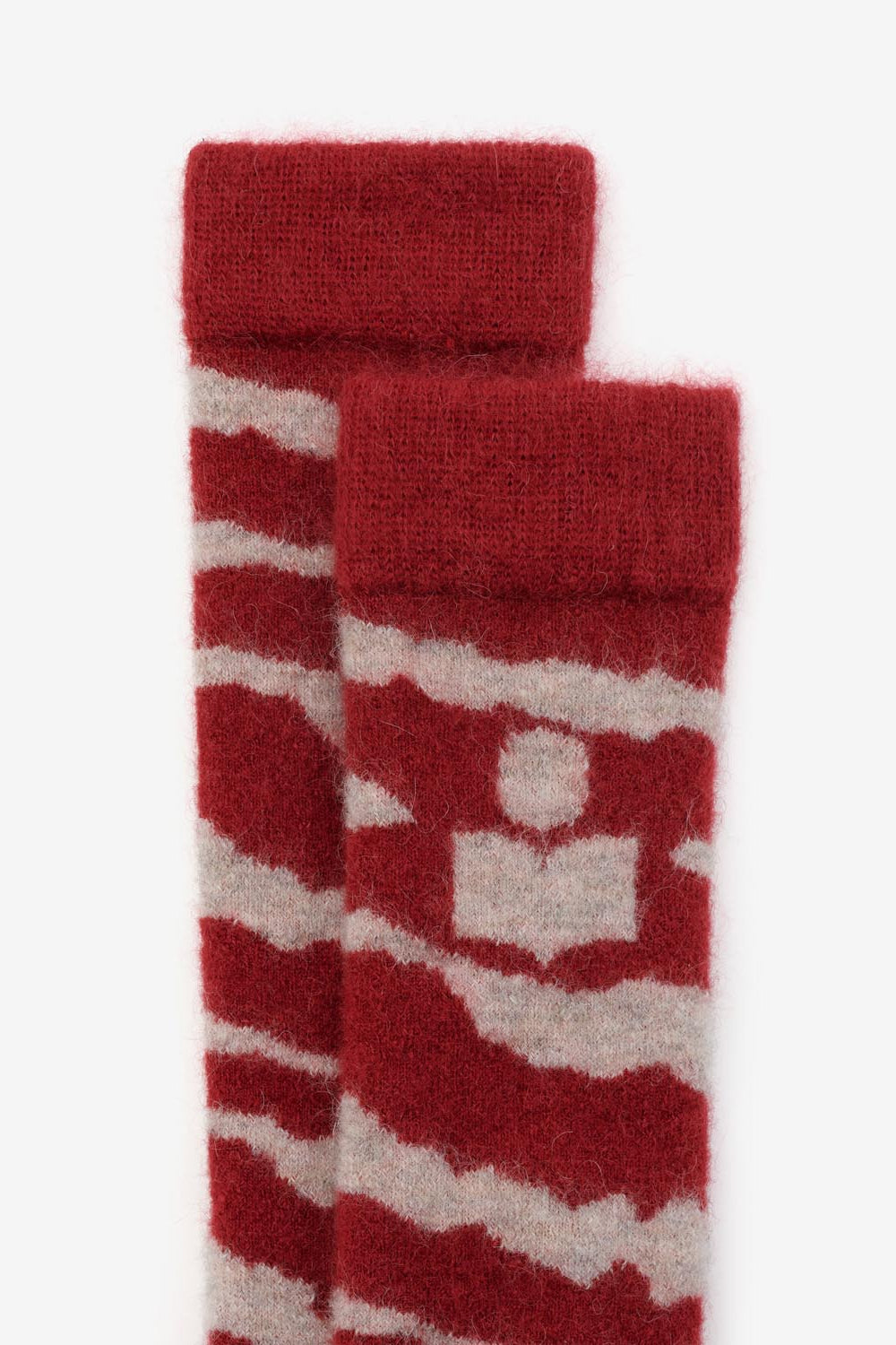 Calzini shona con motivo zebrato - Raspberry-beige - Woman - 2