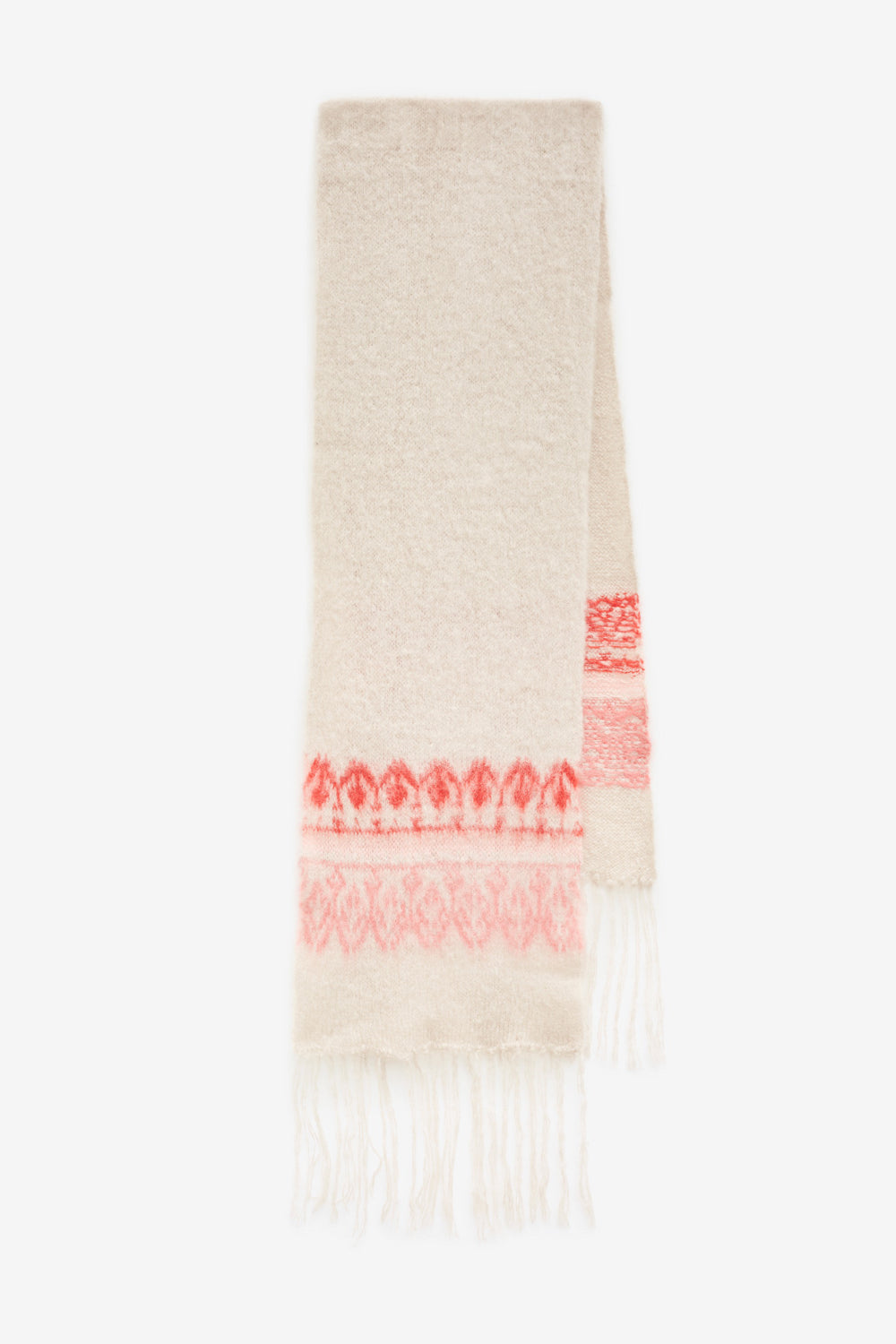 Écharpe en laine et mohair à motifs dayna - Framboise - Woman - 1