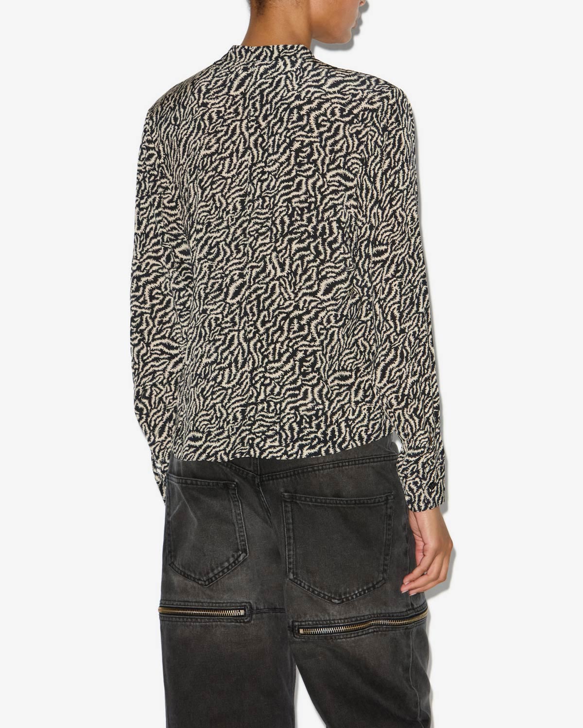 Vilda blouse Woman Ecru and black 3
