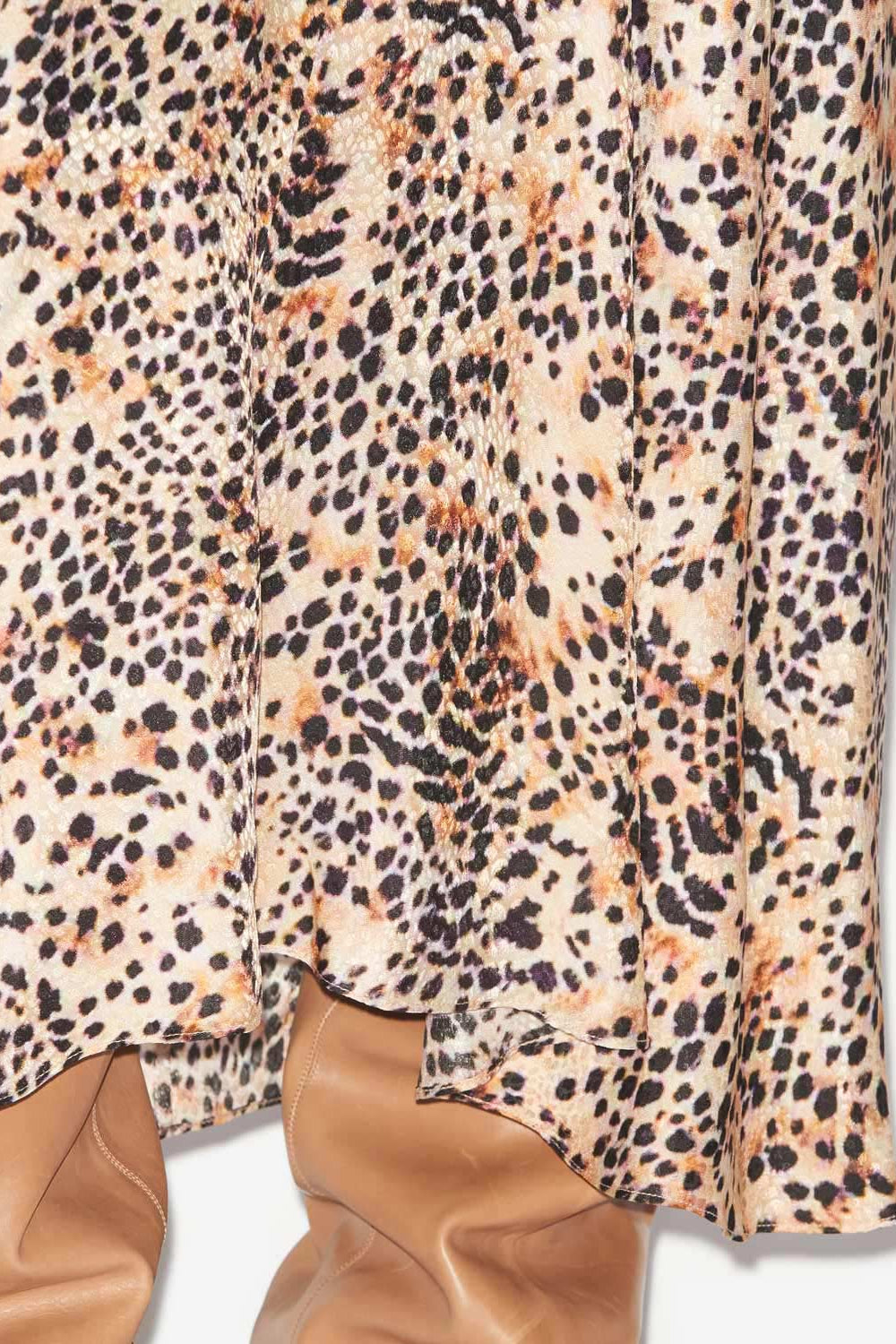 Lisanne midi skirt in printed silk - Natural - Woman - 3