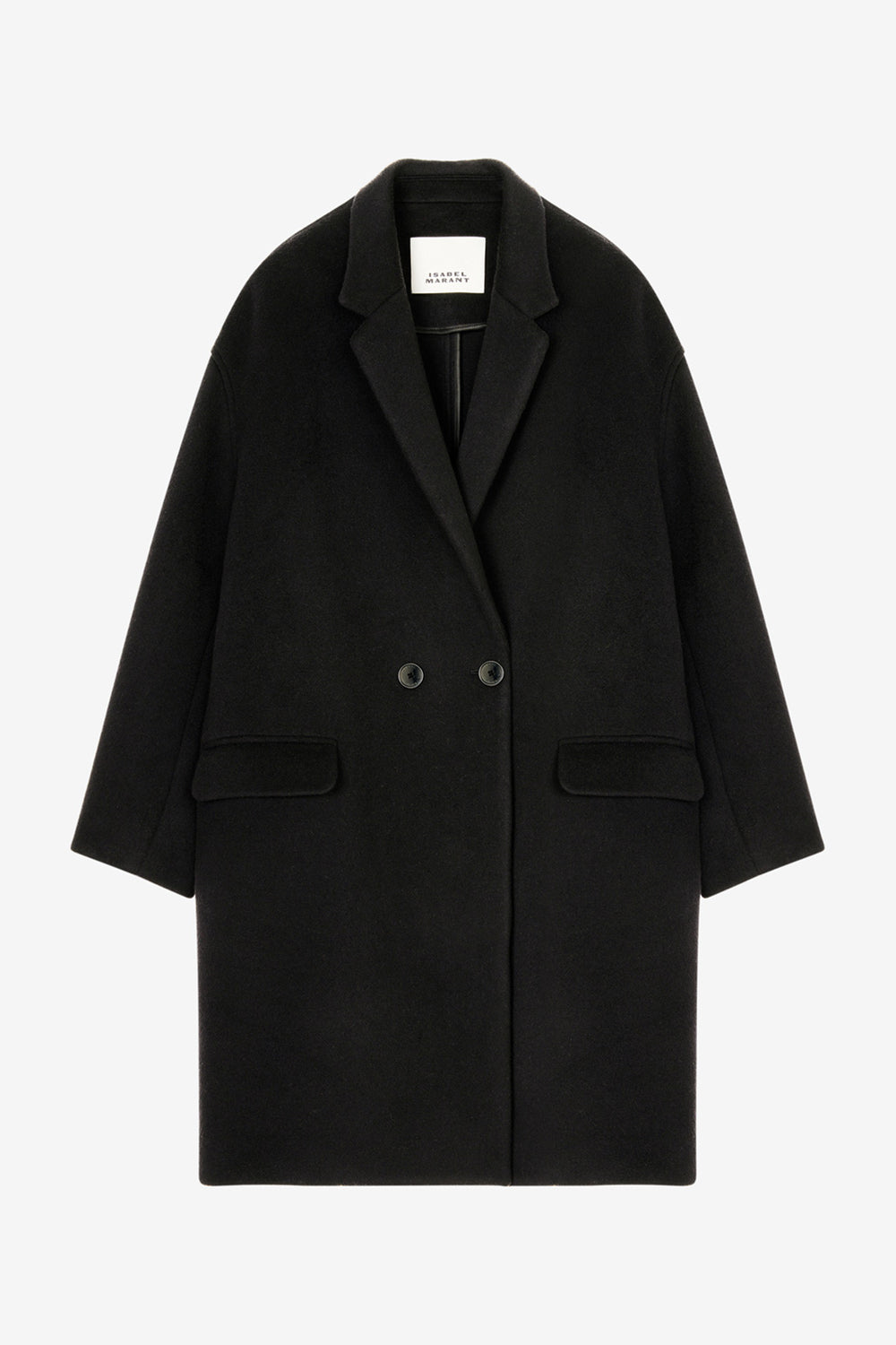 Manteau efegozi en laine et cachemire uni - Noir - Woman - 1
