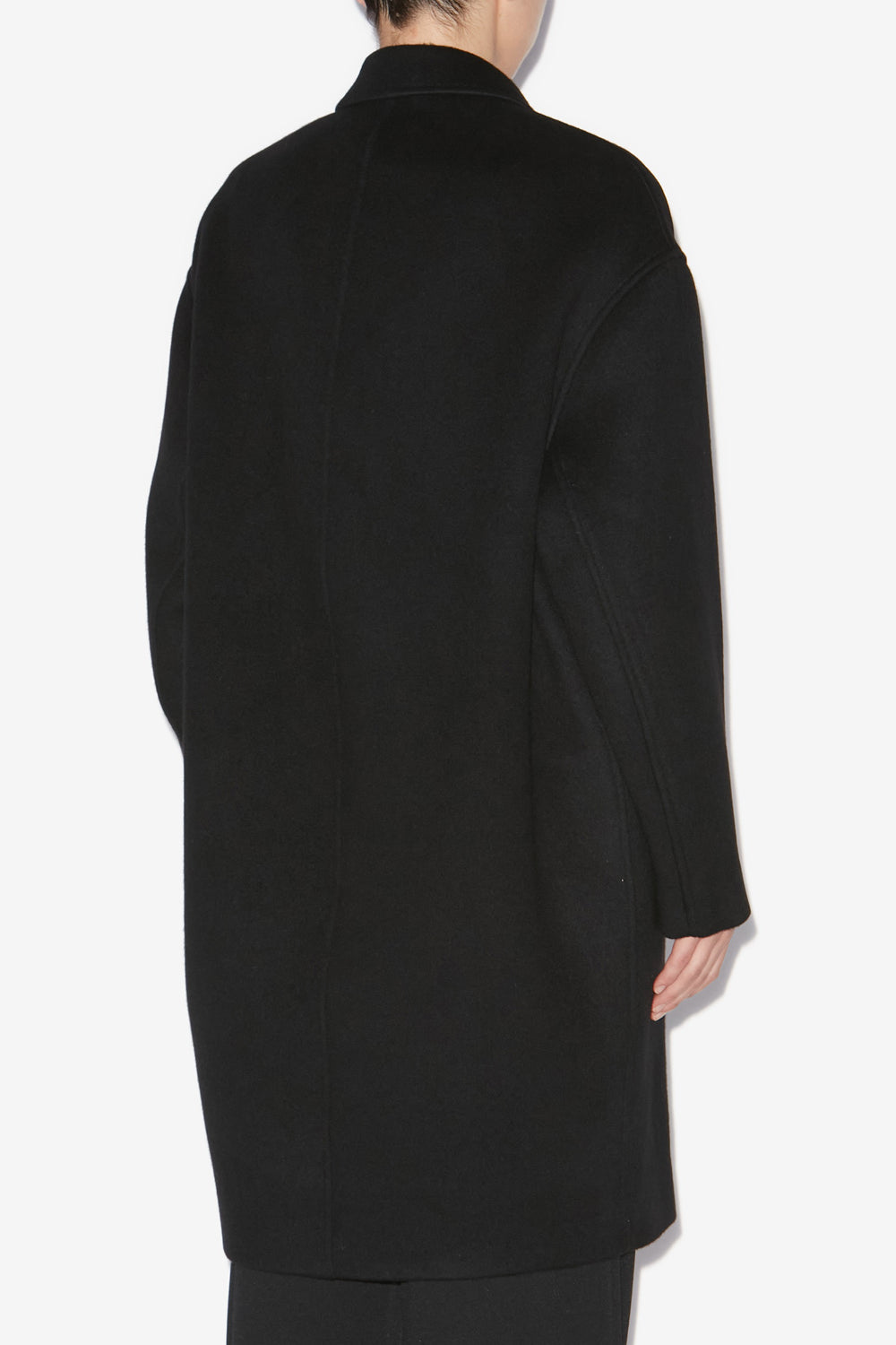 Manteau efegozi en laine et cachemire uni - Noir - Woman - 5