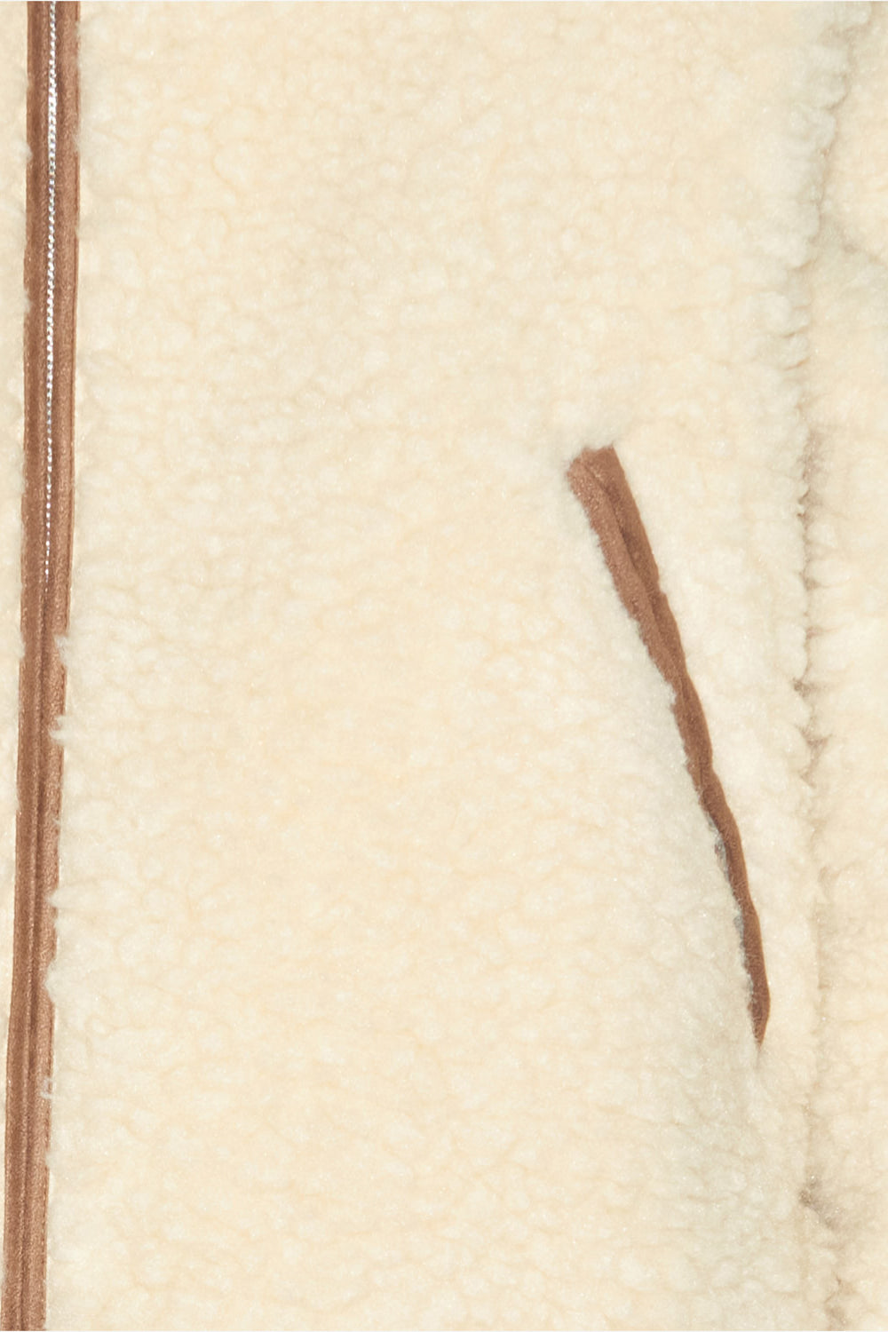 Mackensy short plain-colored shearling style coat - Ecru - Woman - 3