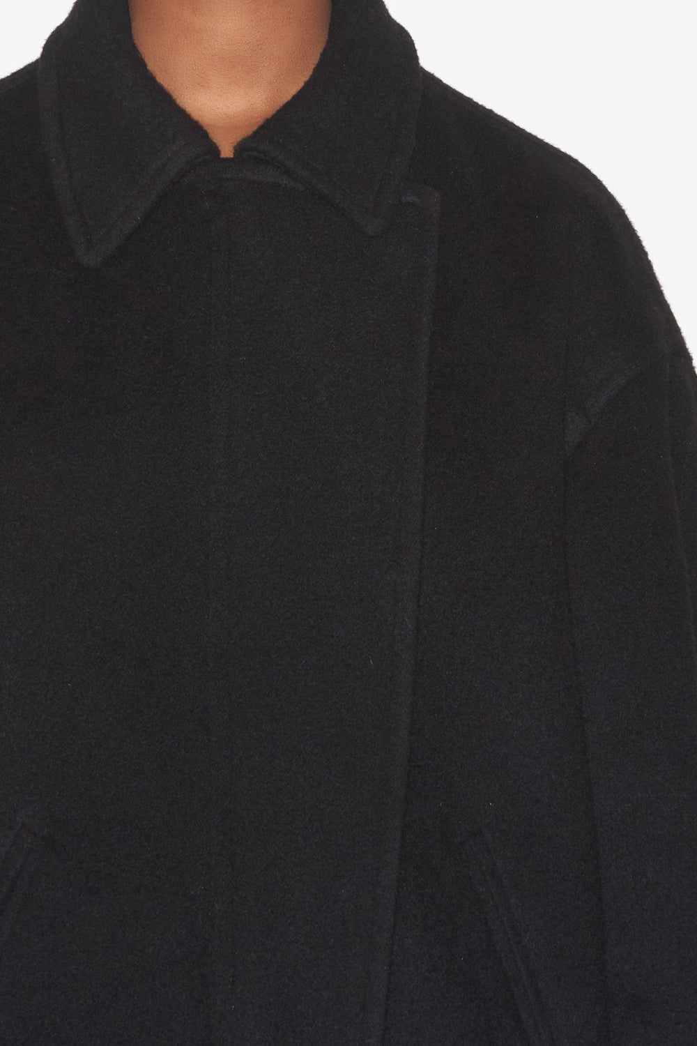 Eveline coat in plain-colored cashmere and wool - Black - Woman - 3