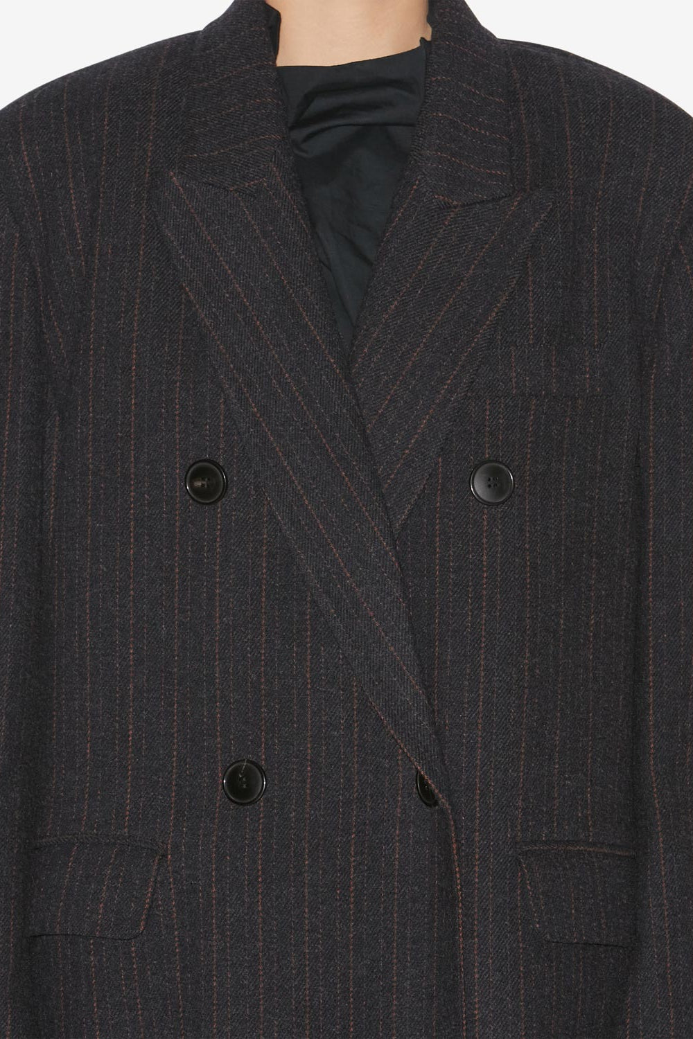 Lexana long wool blend coat - Midnight - Woman - 3