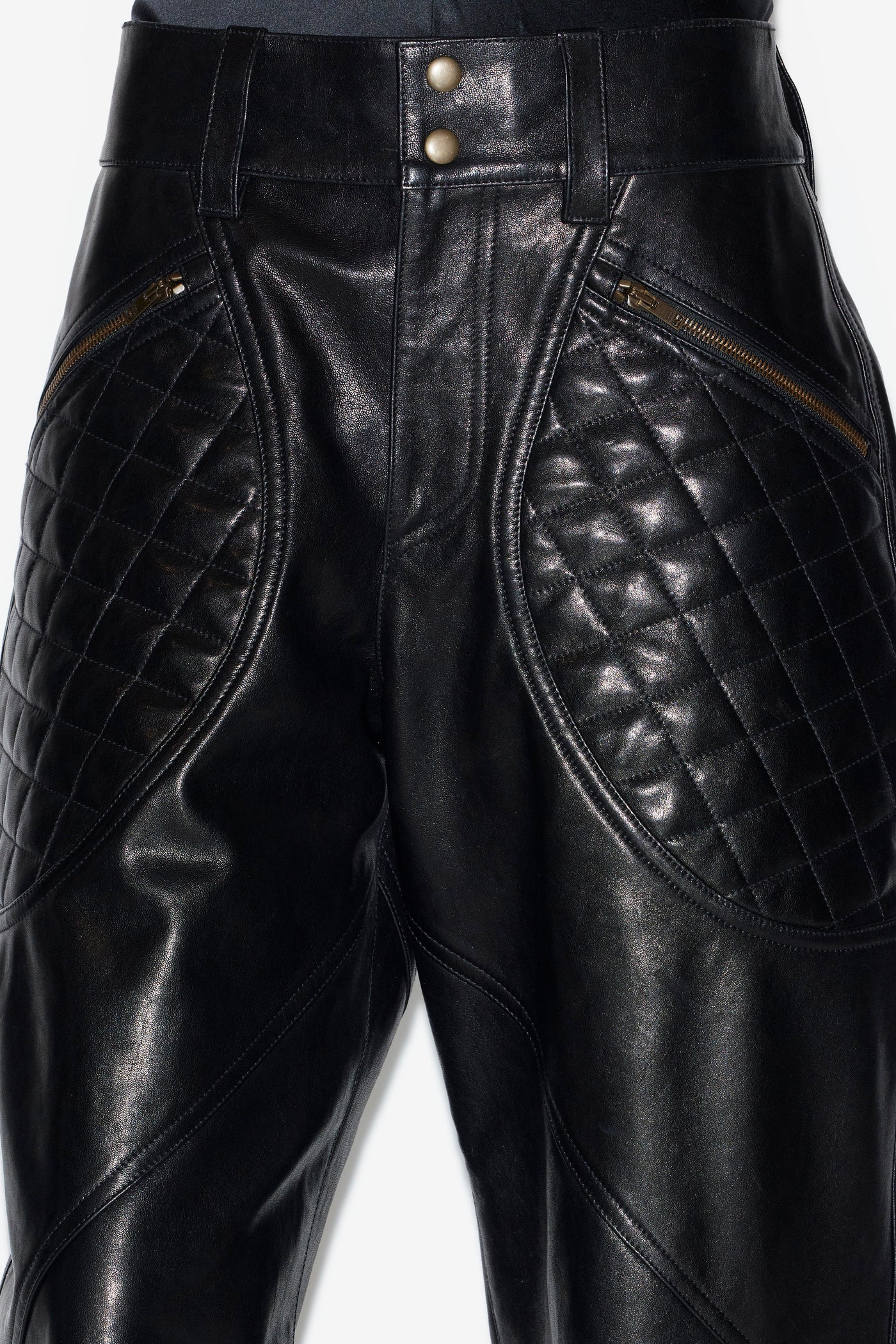 Catarina lambskin leather pants - Black - Woman - 3