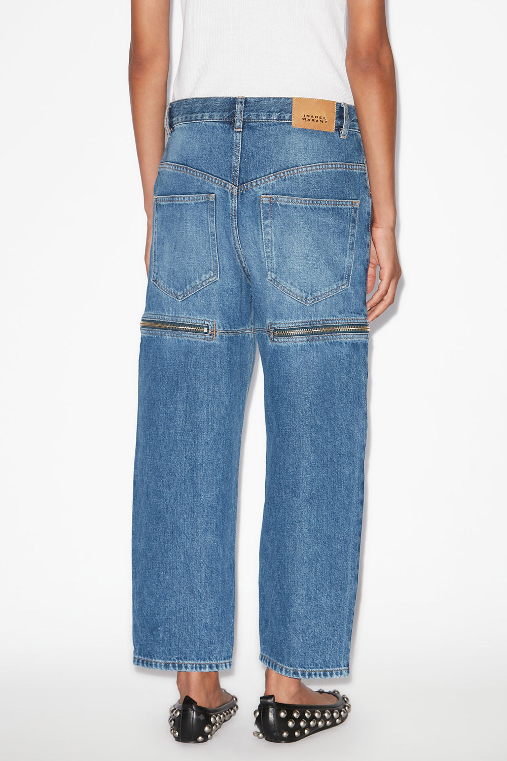 Salia loose fit denim jeans with zippers - Blue - Woman - 5