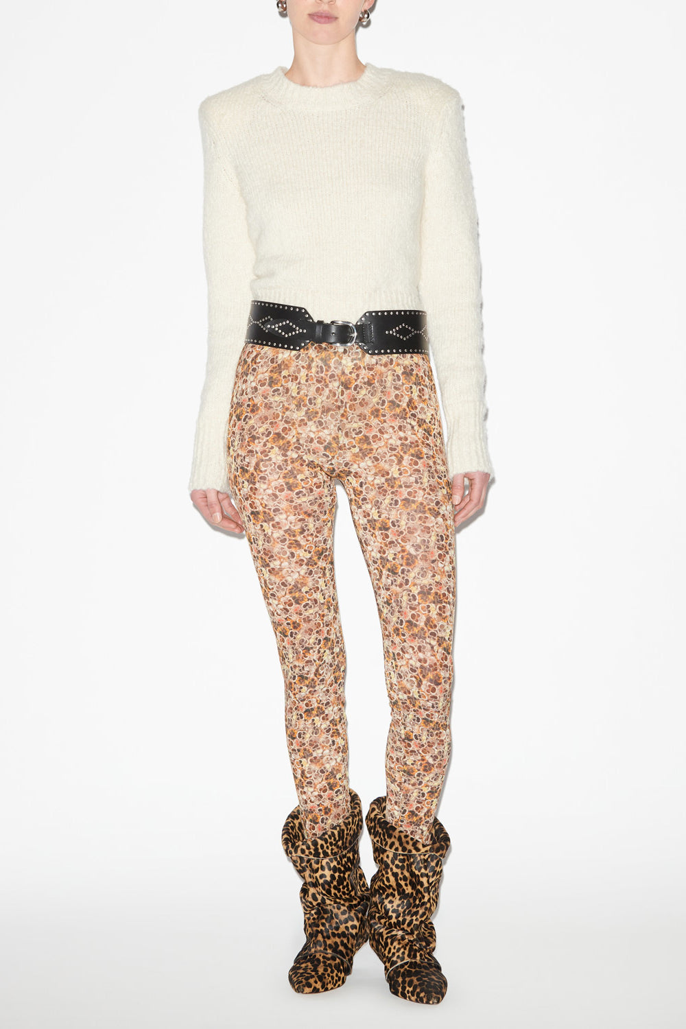 Joshua printed jersey leggings - Cinnamon - Woman - 2