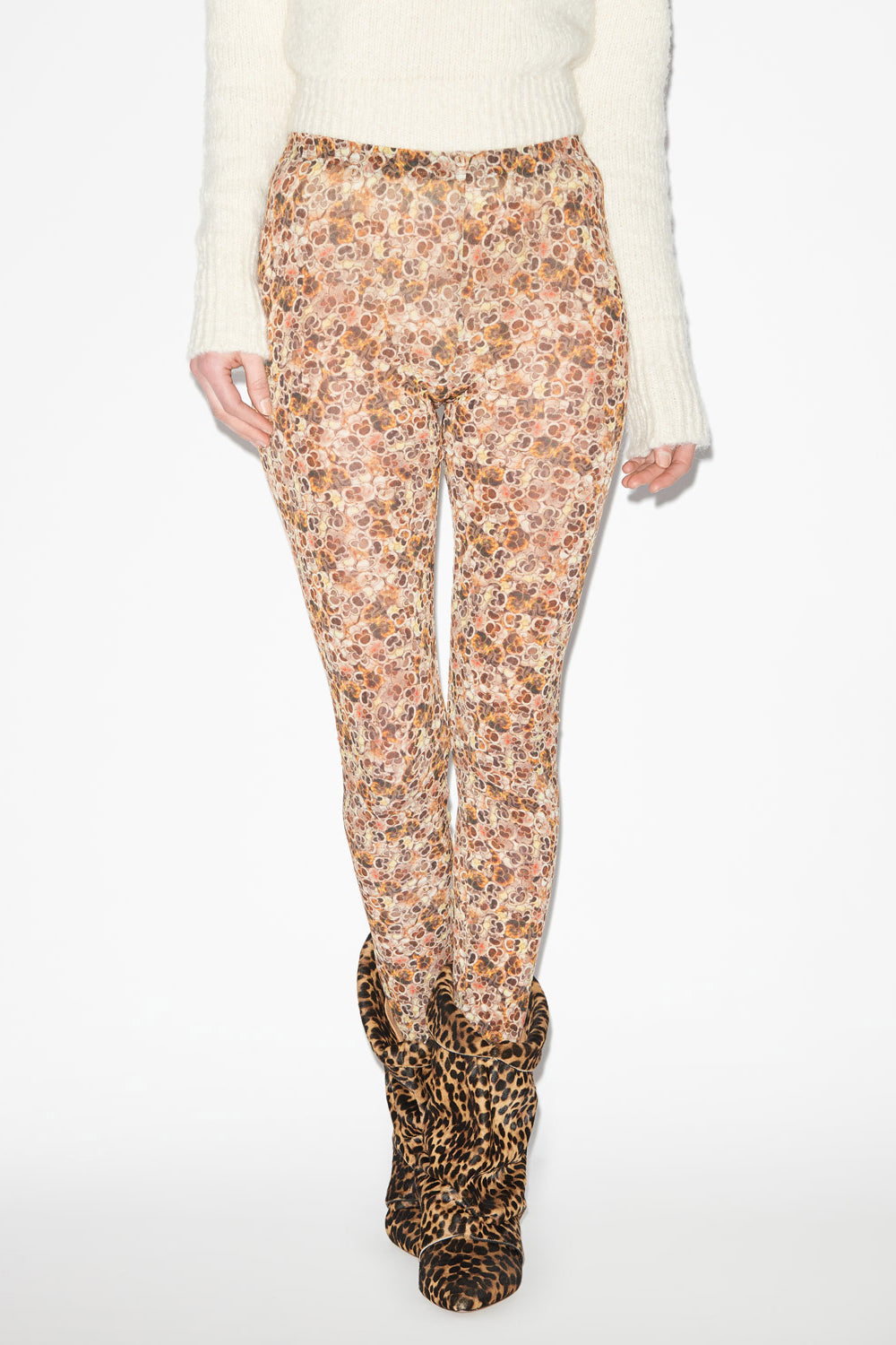 Joshua printed jersey leggings - Cinnamon - Woman - 4