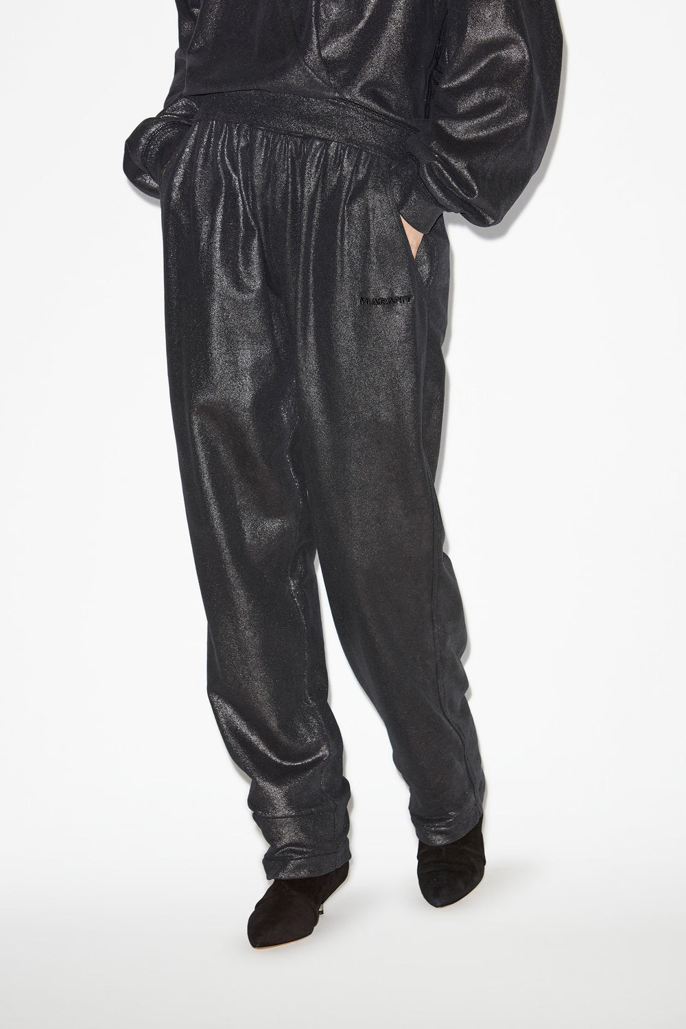 Pantalon prunelia décontracté métallisé - Noir métallique - Woman - 4