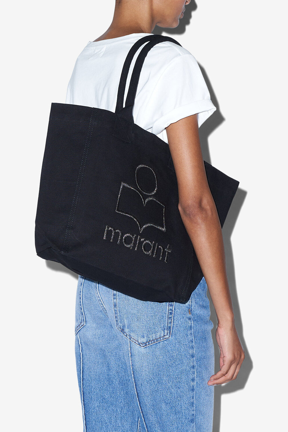 Small yenky cotton bag with logo - Black - Woman - 2