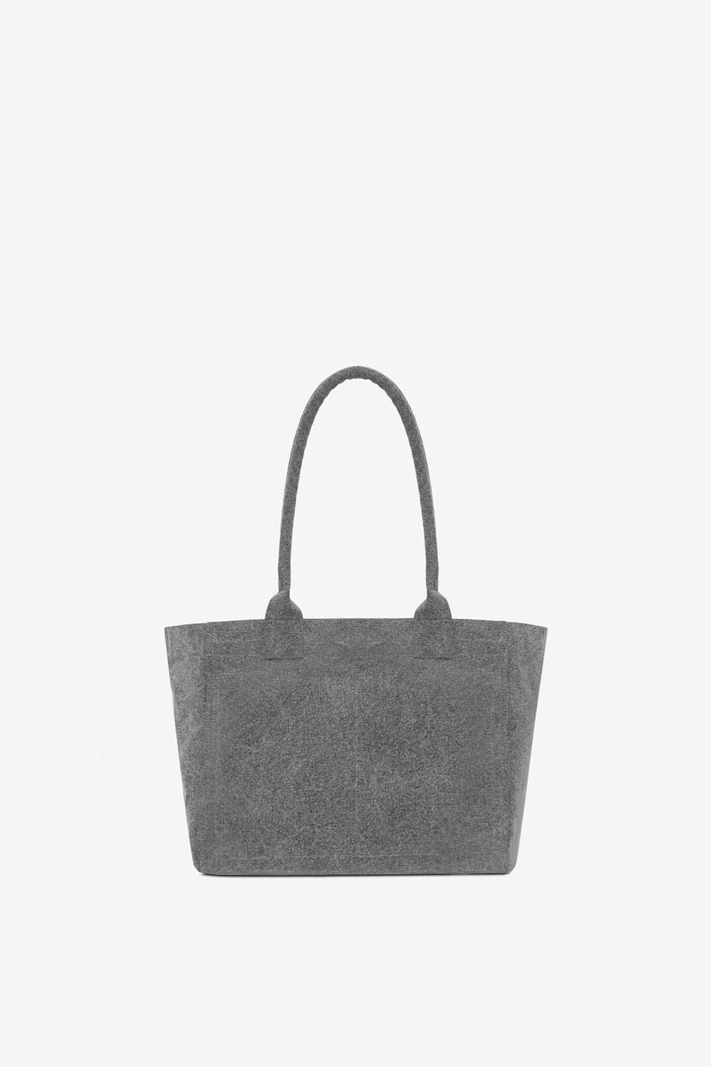 Yenky zipped washed cotton logo tote bag - Gray - Woman - 3