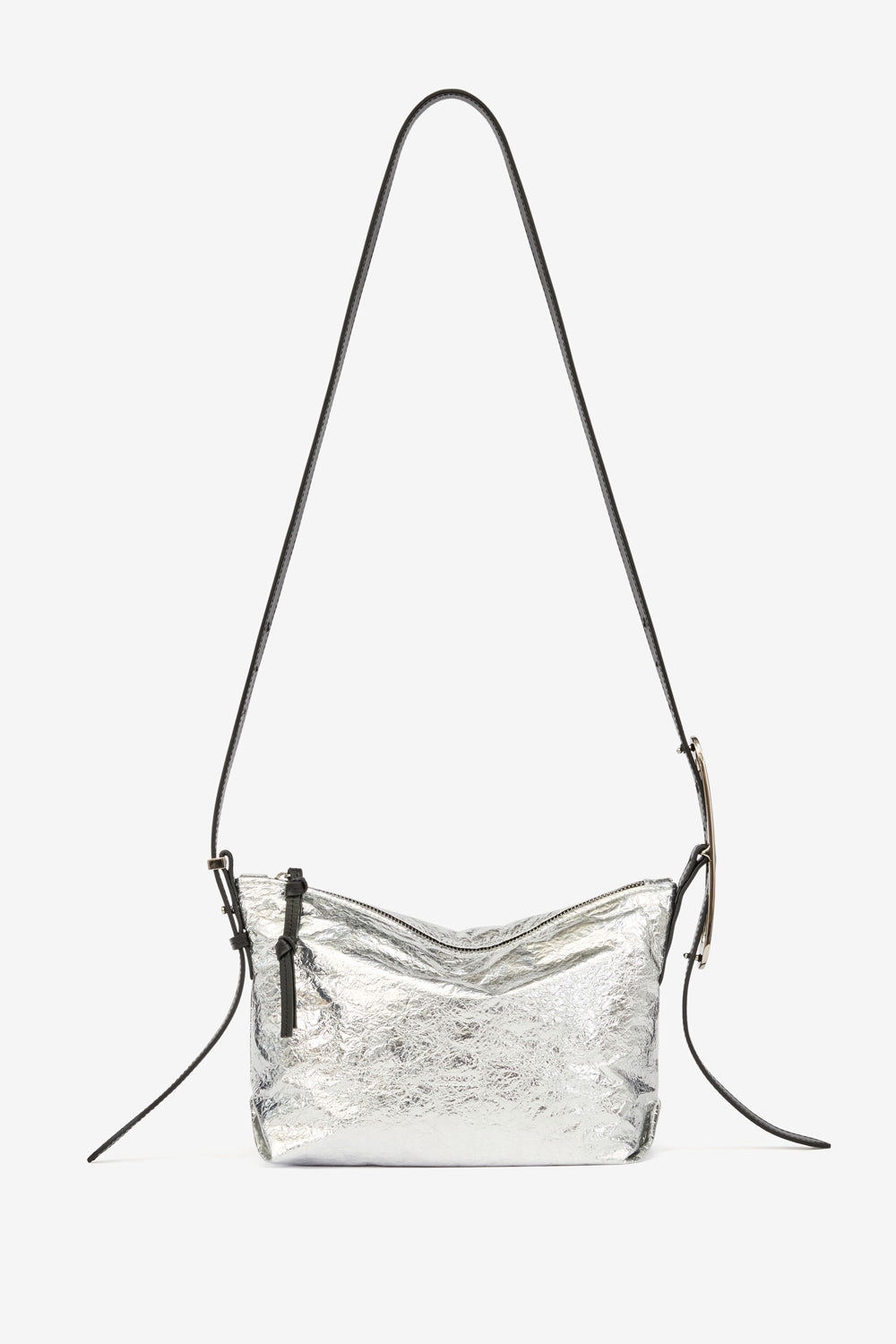 Borsa leyden mini in pelle di agnello metallizzata - Argento - Woman - 5