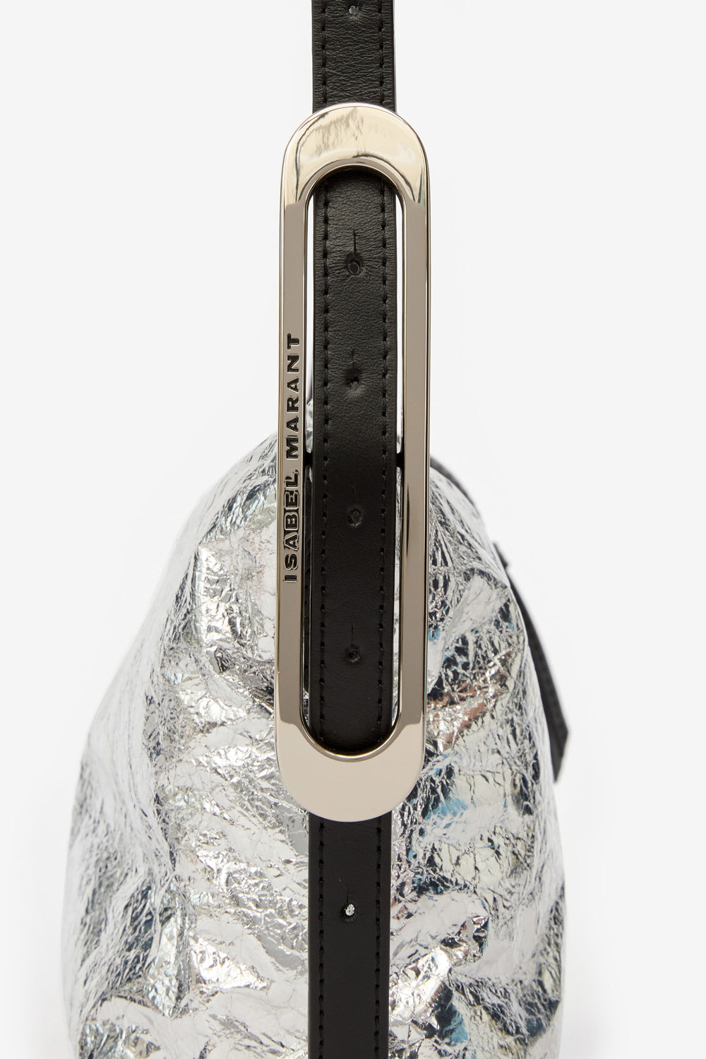 Borsa leyden mini in pelle di agnello metallizzata - Argento - Woman - 3