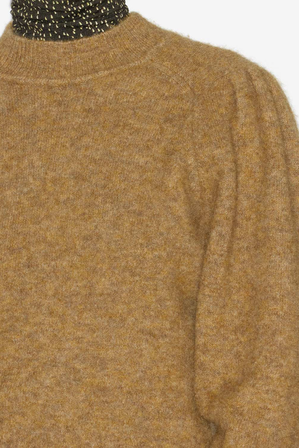 Onnie sweater in plain-colored alpaca knit - Honey - Woman - 3