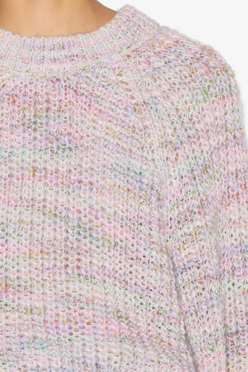 Romine sweater in multicolored mouliné knit - Pink - Woman - 3