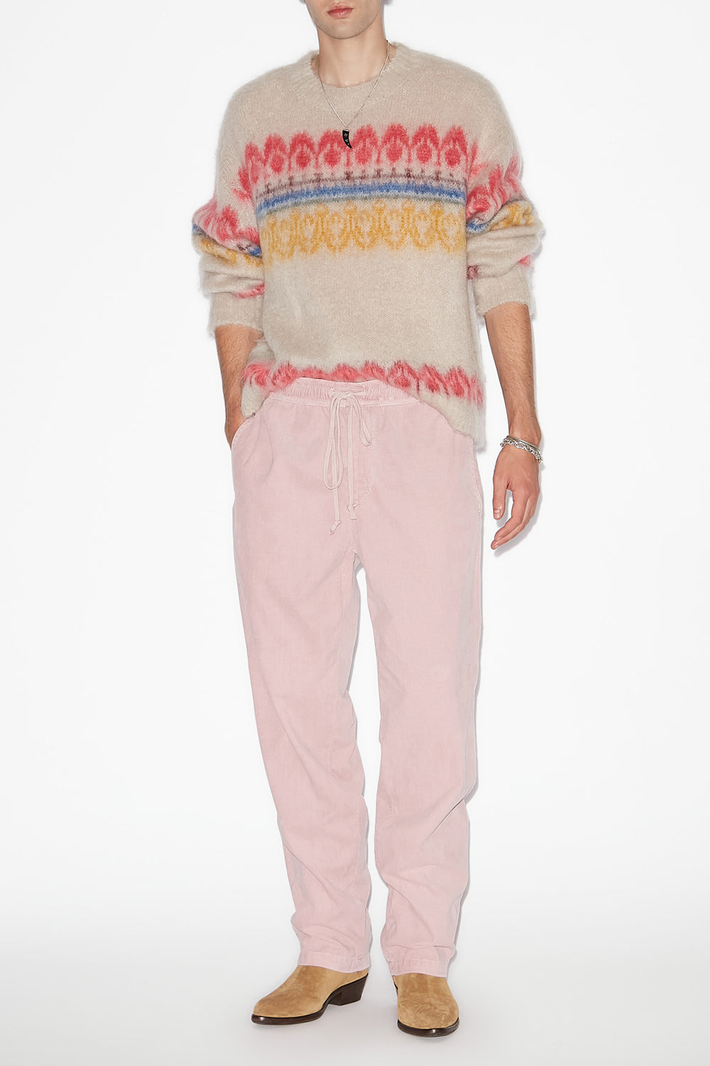 Maglione dully in mohair con motivi arty - Multicolore - Man - 2