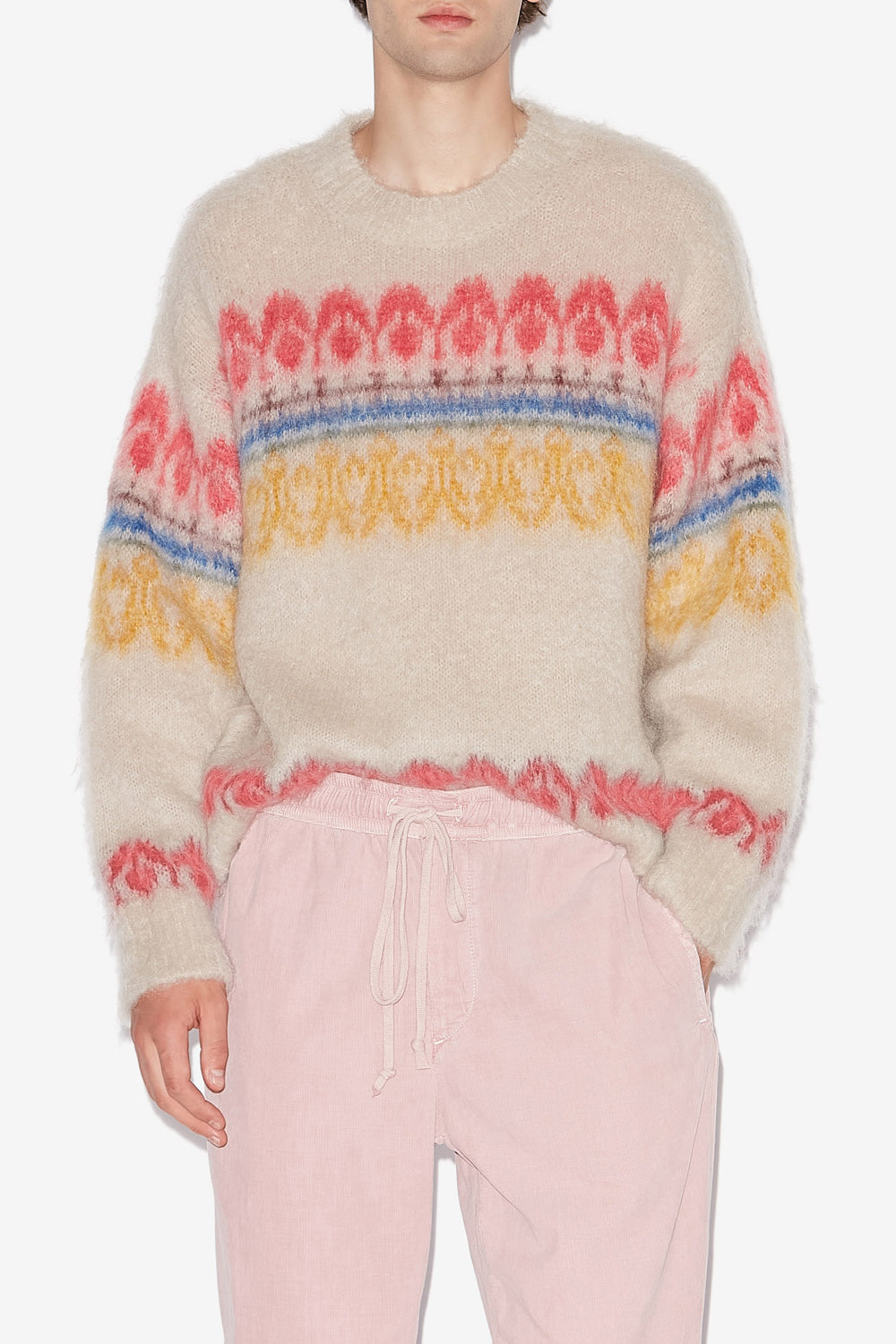 Maglione dully in mohair con motivi arty - Multicolore - Man - 4