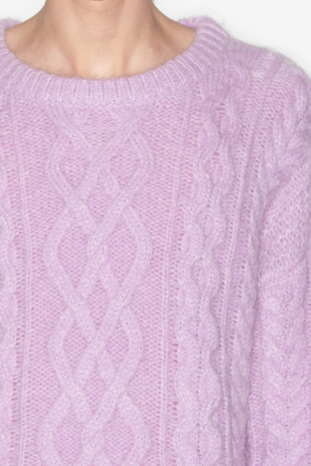 Pullover erick aus einfarbigem zopfstrick - Lavender - Man - 3