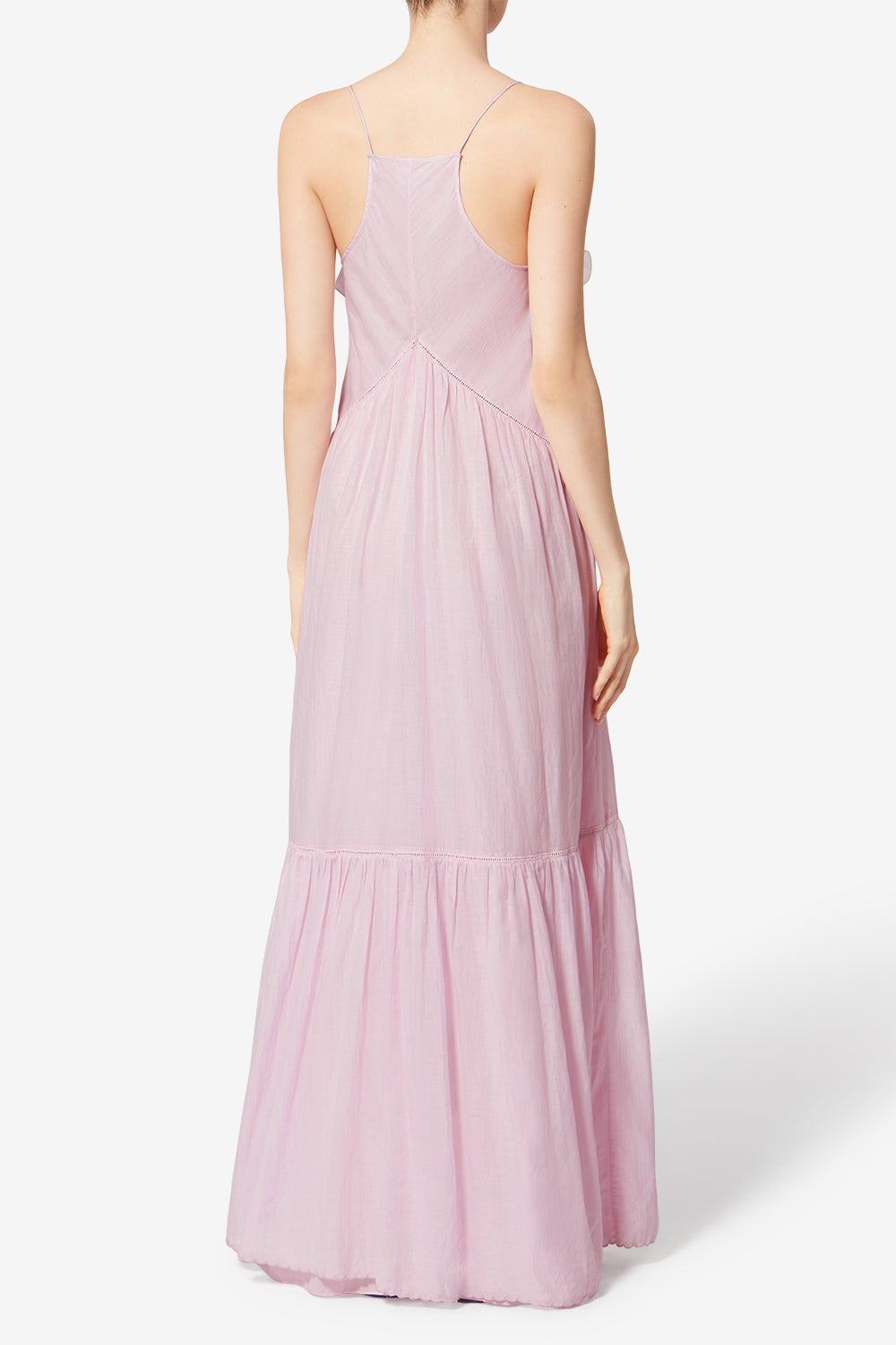 Robe à bretelles vasma en voile de coton - Rose clair - Woman - 4