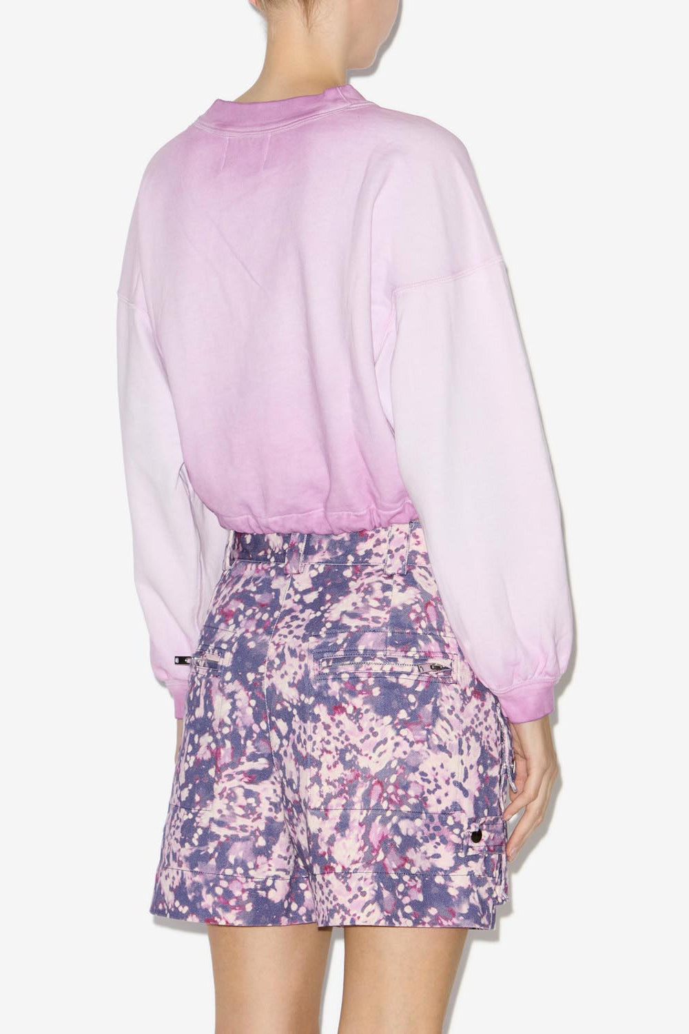 Sweatshirt margo court en coton à logo - Lilas - Woman - 5