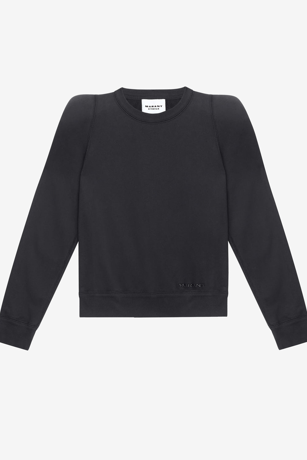 Sweatshirt prissa en coton à épaules structurées - Noir - Woman - 1