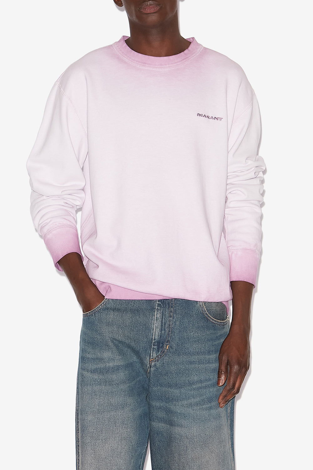 Sweatshirt mikolo aus verwaschener baumwolle - Lilac - Man - 4