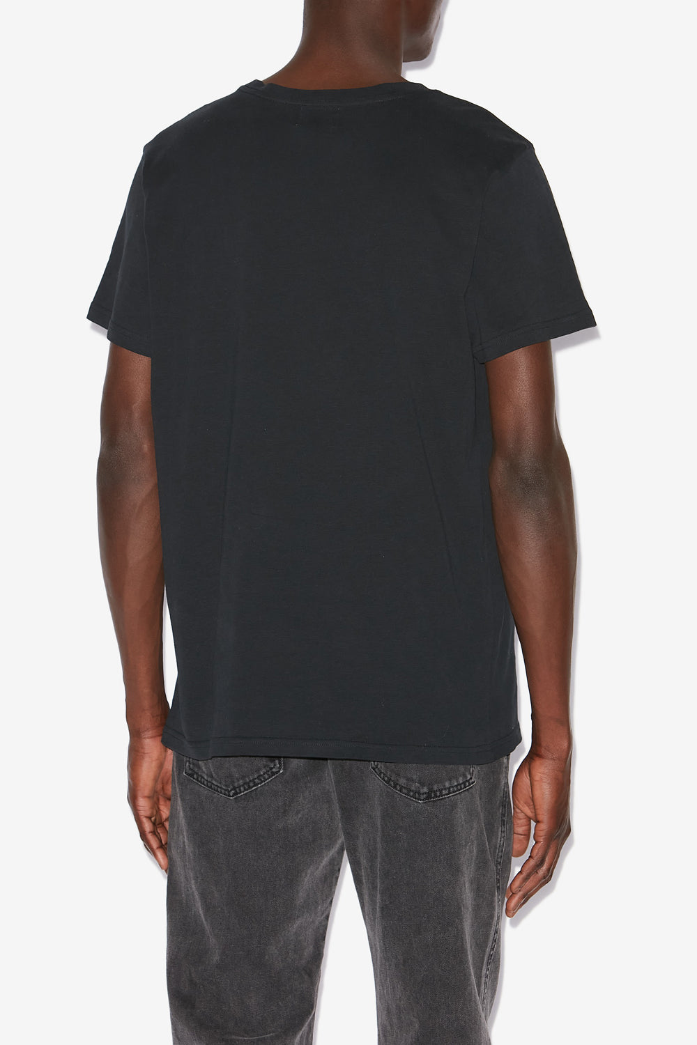 Camiseta de manga corta de algodón lisa zafferh - Negro - Man - 5