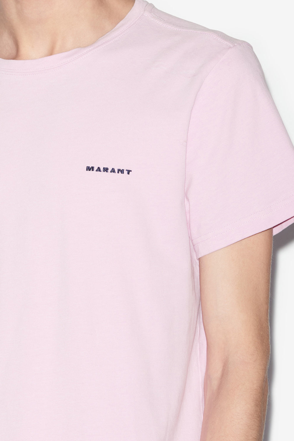 재퍼(zafferh) 플레인 코튼 반소매 티셔츠 - Light pink - Man - 3