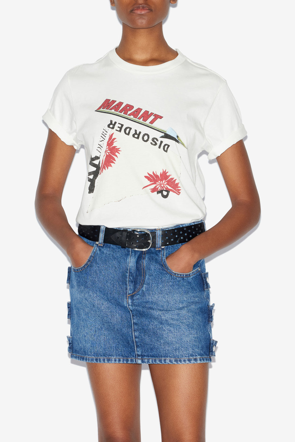 Zoeline printed cotton t-shirt - White - Woman - 4