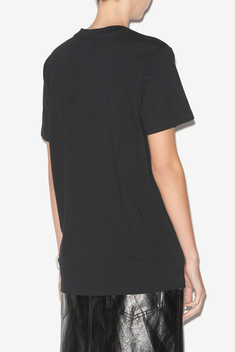 Zoeline printed cotton t-shirt - Black - Woman - 5