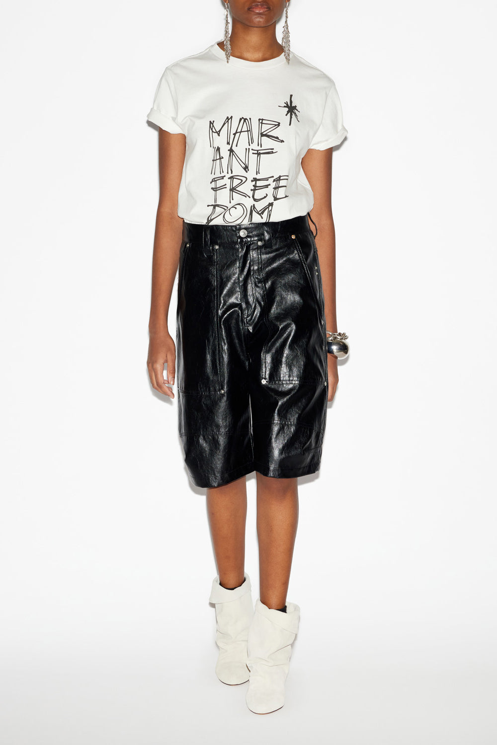 Zoeline printed cotton t-shirt - White - Woman - 2