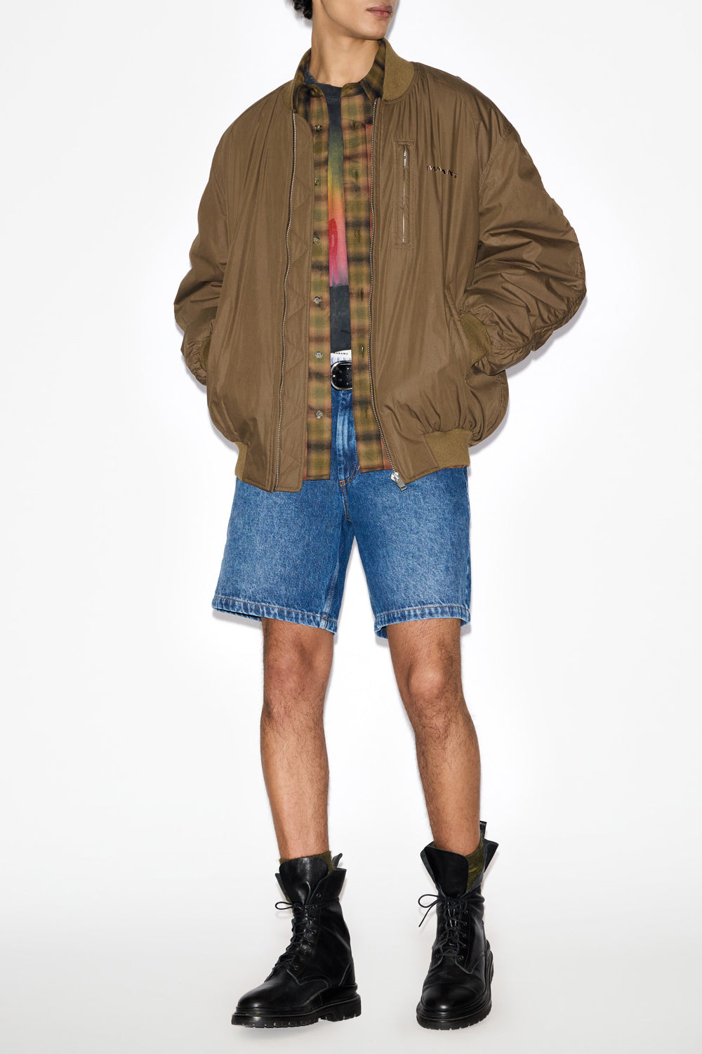 Bakya 無地コットンブレンド ボンバージャケット - カーキ - Man - 2