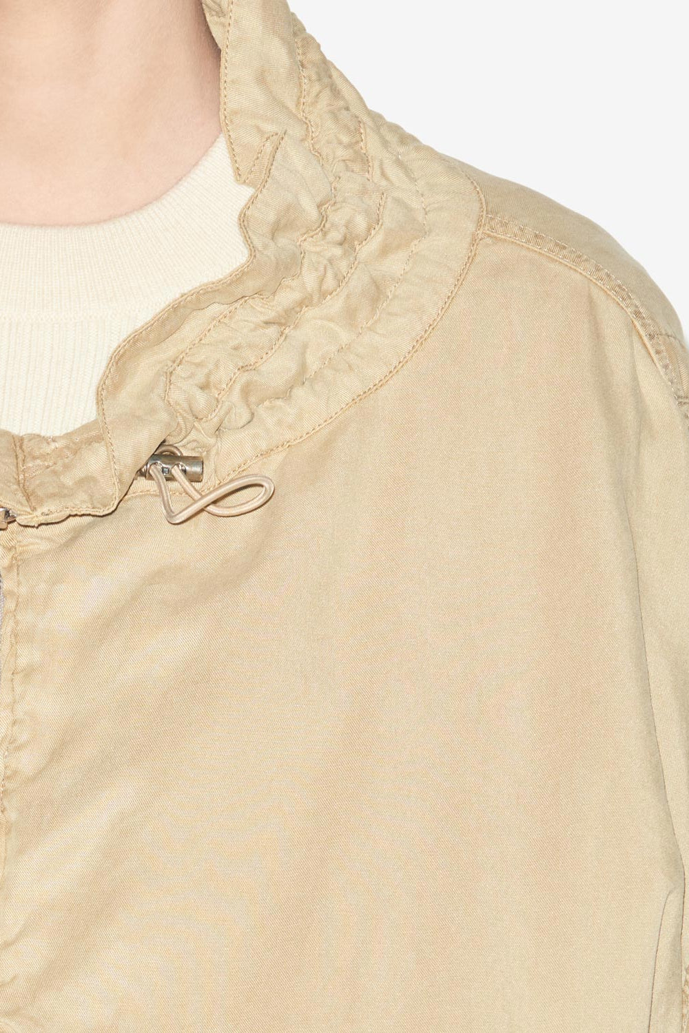 Plume short chambray jacket - Light khaki - Woman - 3