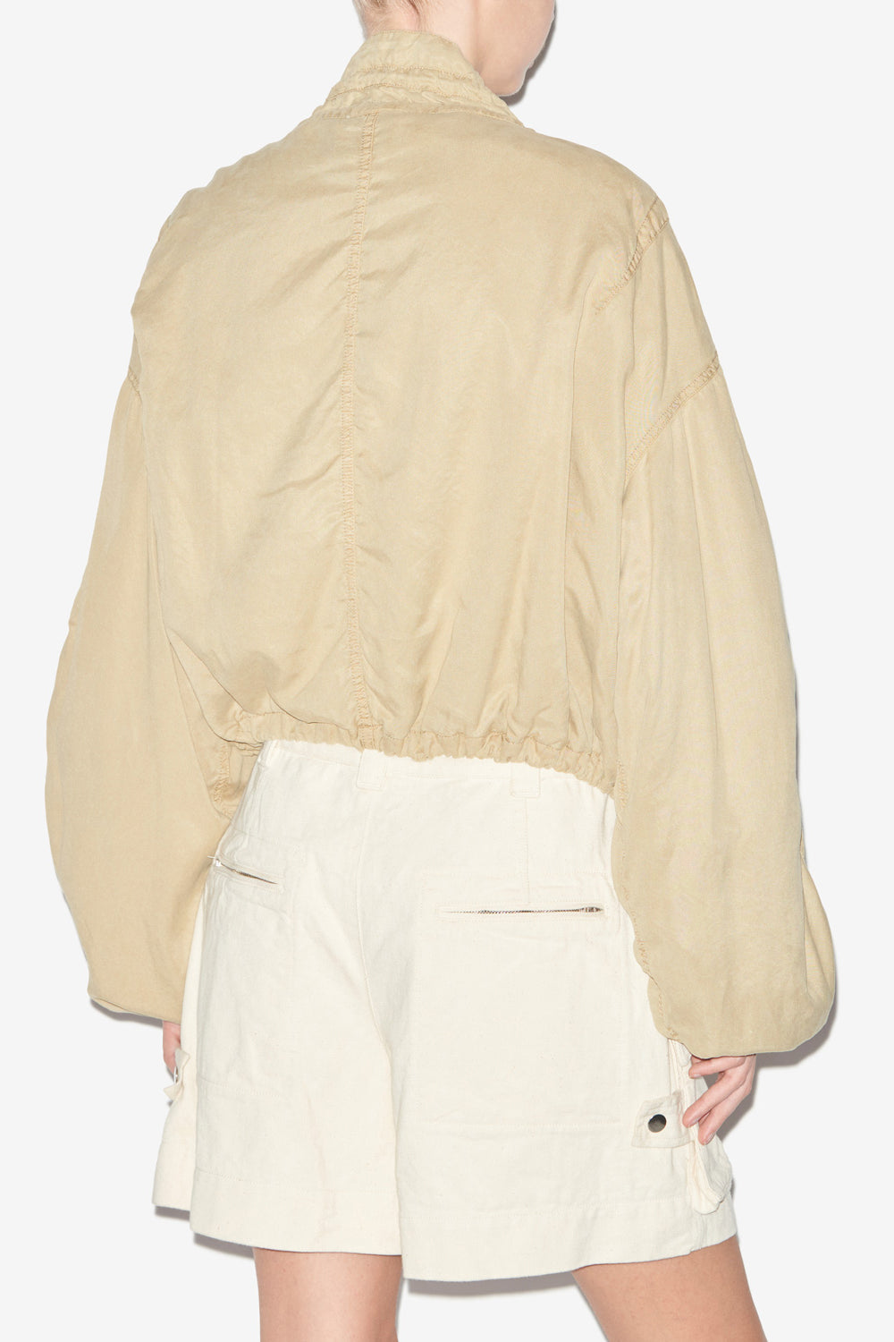 Plume short chambray jacket - Light khaki - Woman - 5