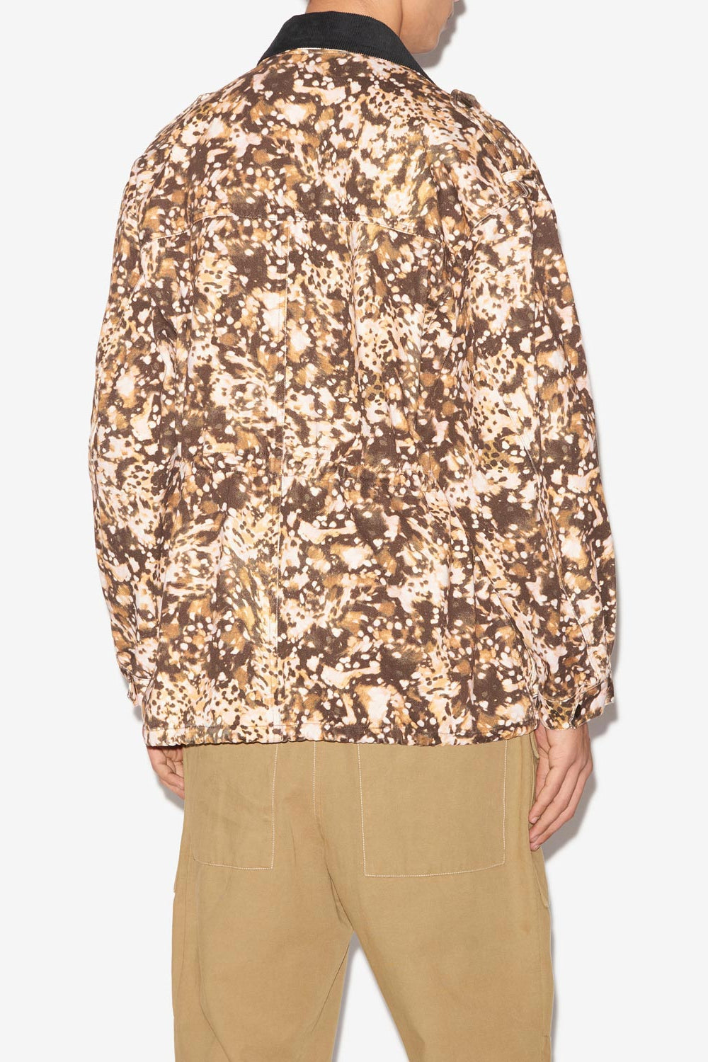 Workwear-jacke eloan aus bedrucktem denim - Khaki - Man - 5