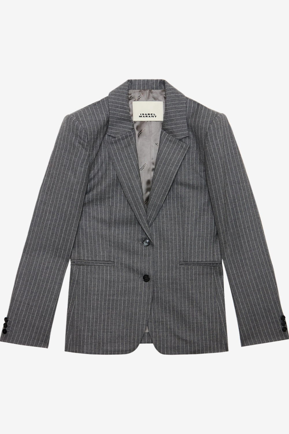 Reva striped virgin wool suit jacket - Gray - Woman - 1