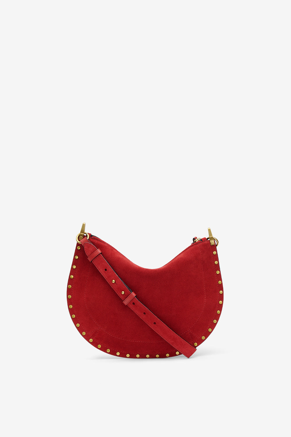 Oskan soft zip suede leather bag - Scarlet red - Woman - 3